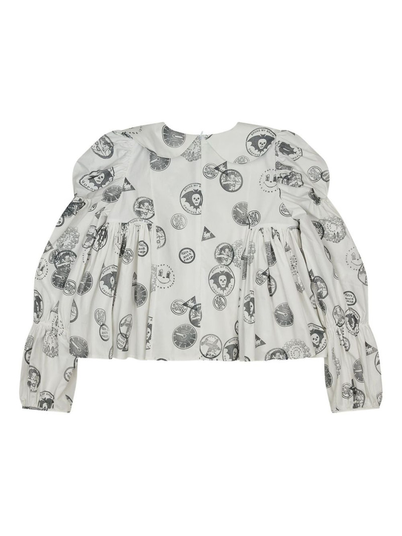 Chopova Lowena Willa collared printed blouse outlook