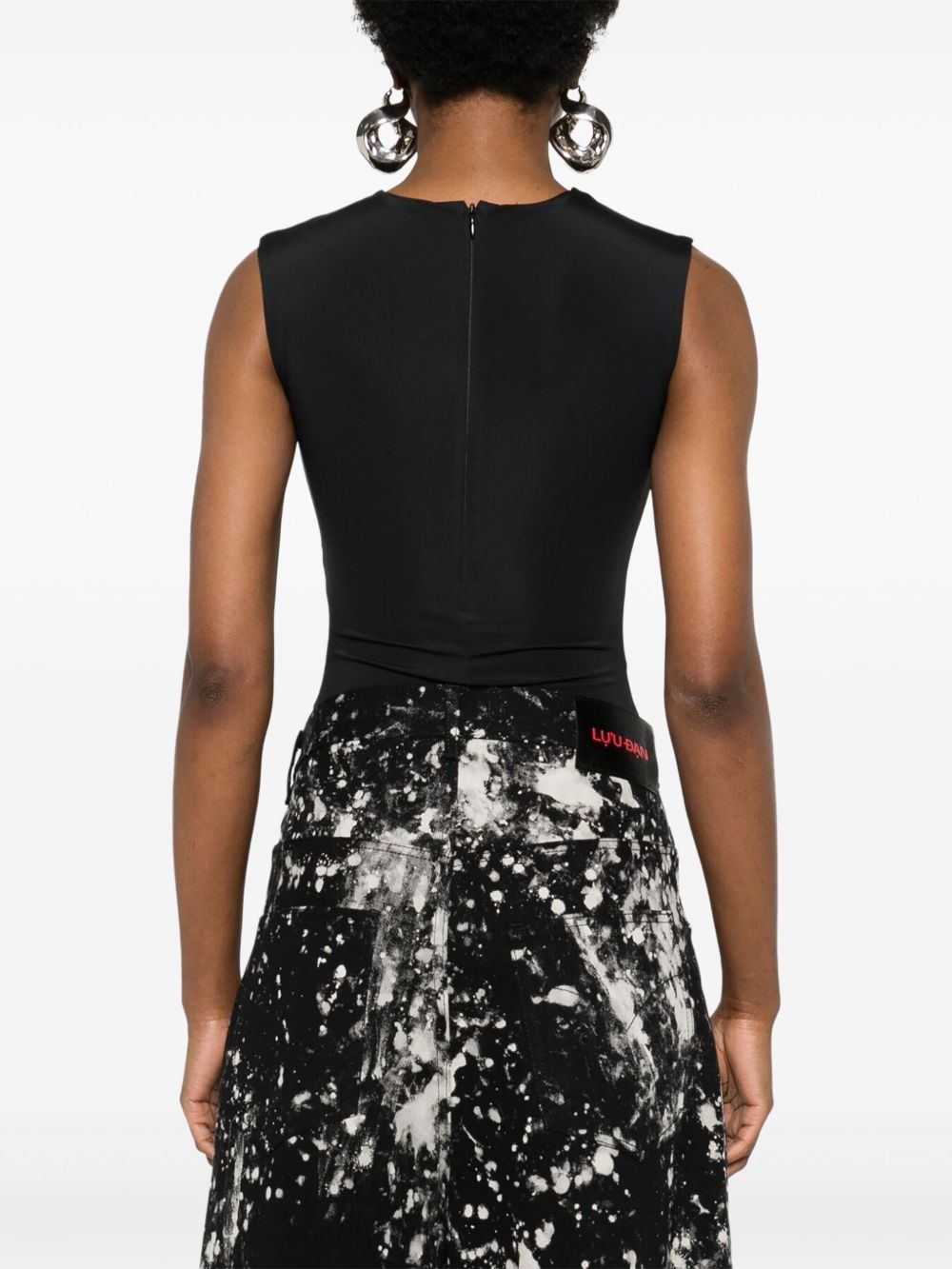 round-neck sleeveless bodysuit - 4