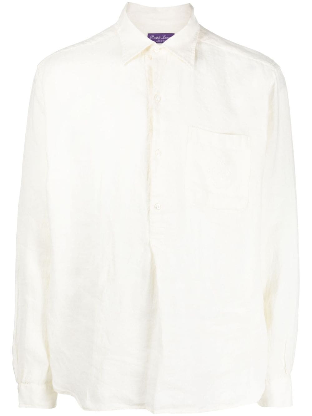 button-up linen shirt - 1
