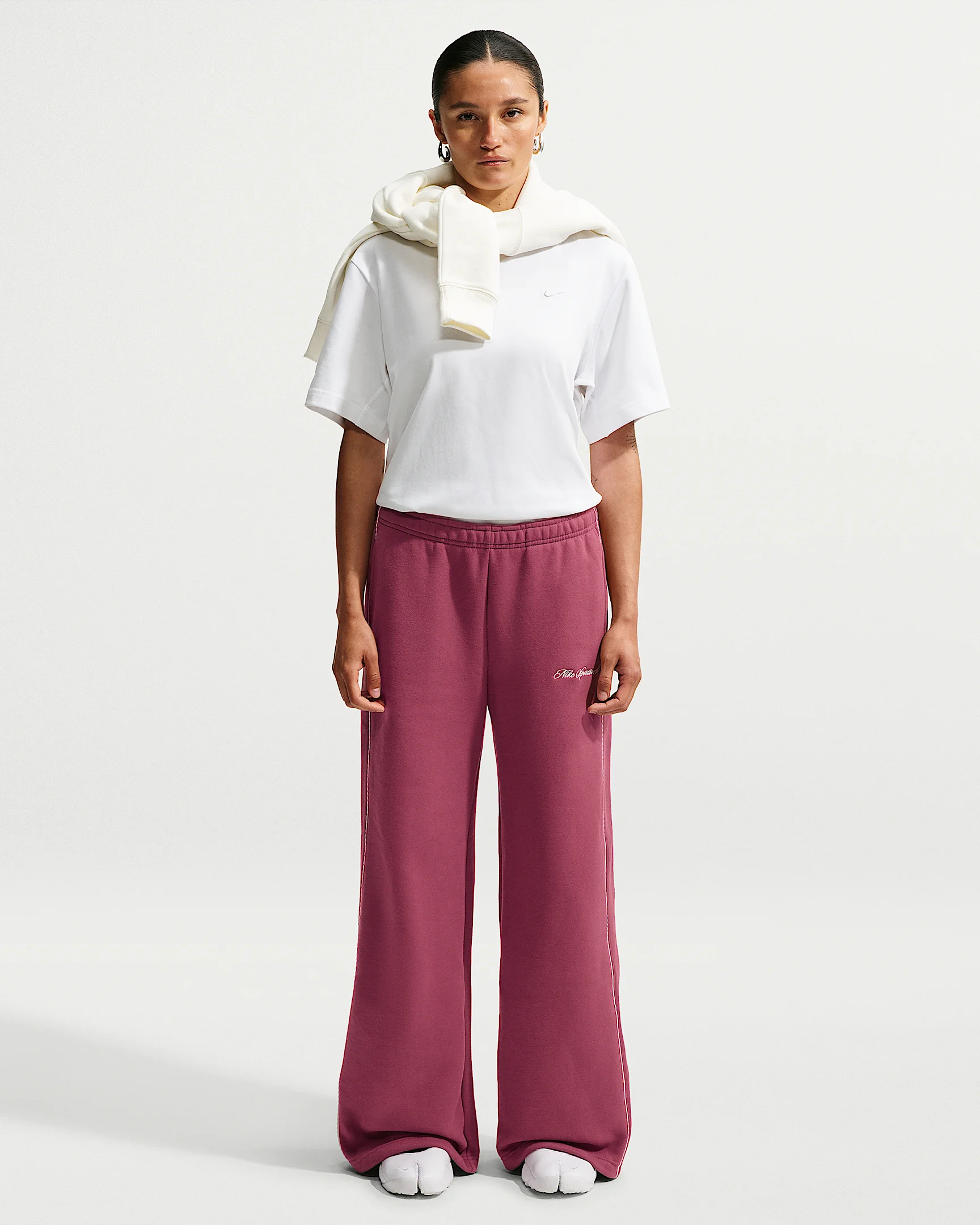 Nike Studio Fleece Medium Weight Women's Mid-Rise Wide-Leg Pants - 1