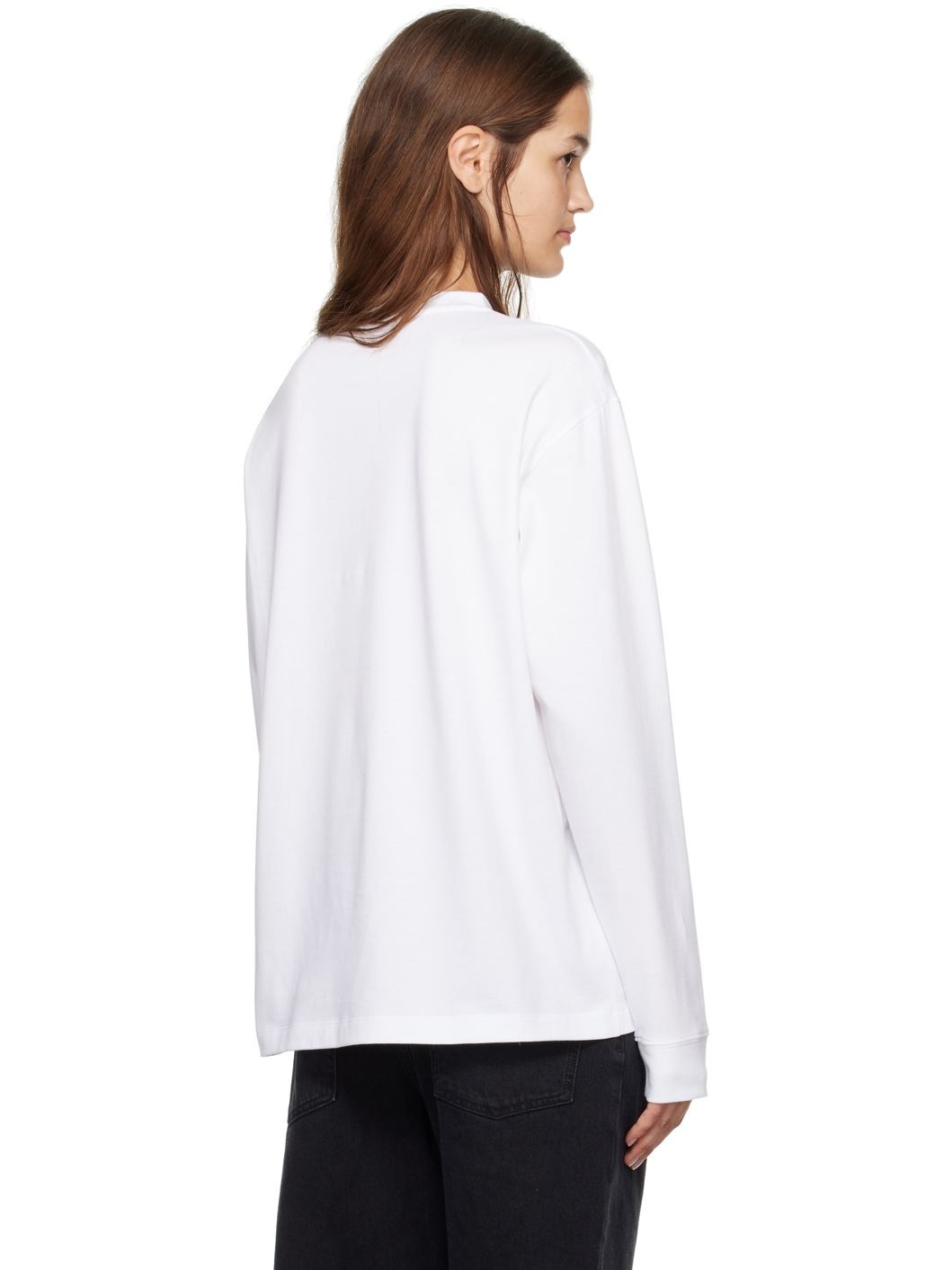 White Ciles R Long Sleeve T-Shirt - 3