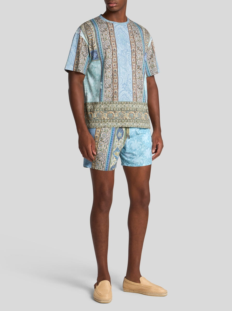 DOUBLE-PATTERN SWIM SHORTS - 4