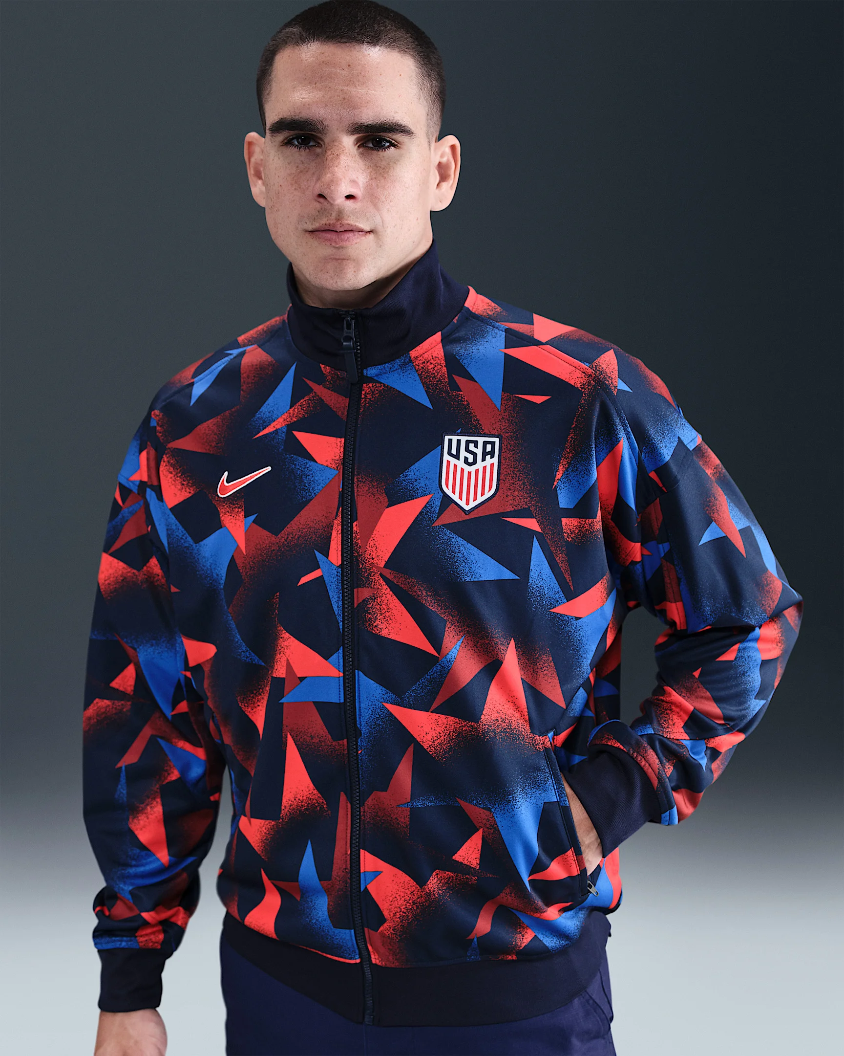 USMNT Academy Pro Men's Nike Dri-FIT Soccer Anthem Jacket - 1