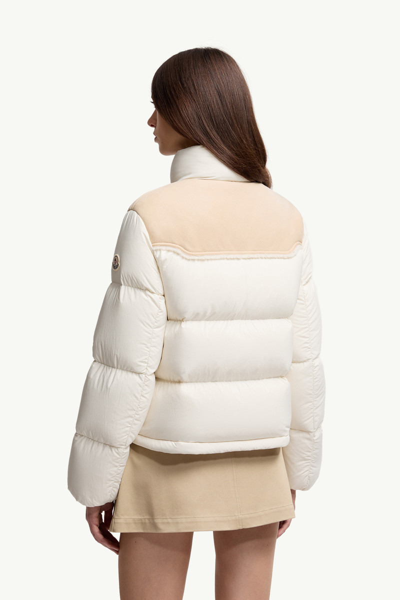 Angelys Suede-Trimmed Short Down Jacket 5
