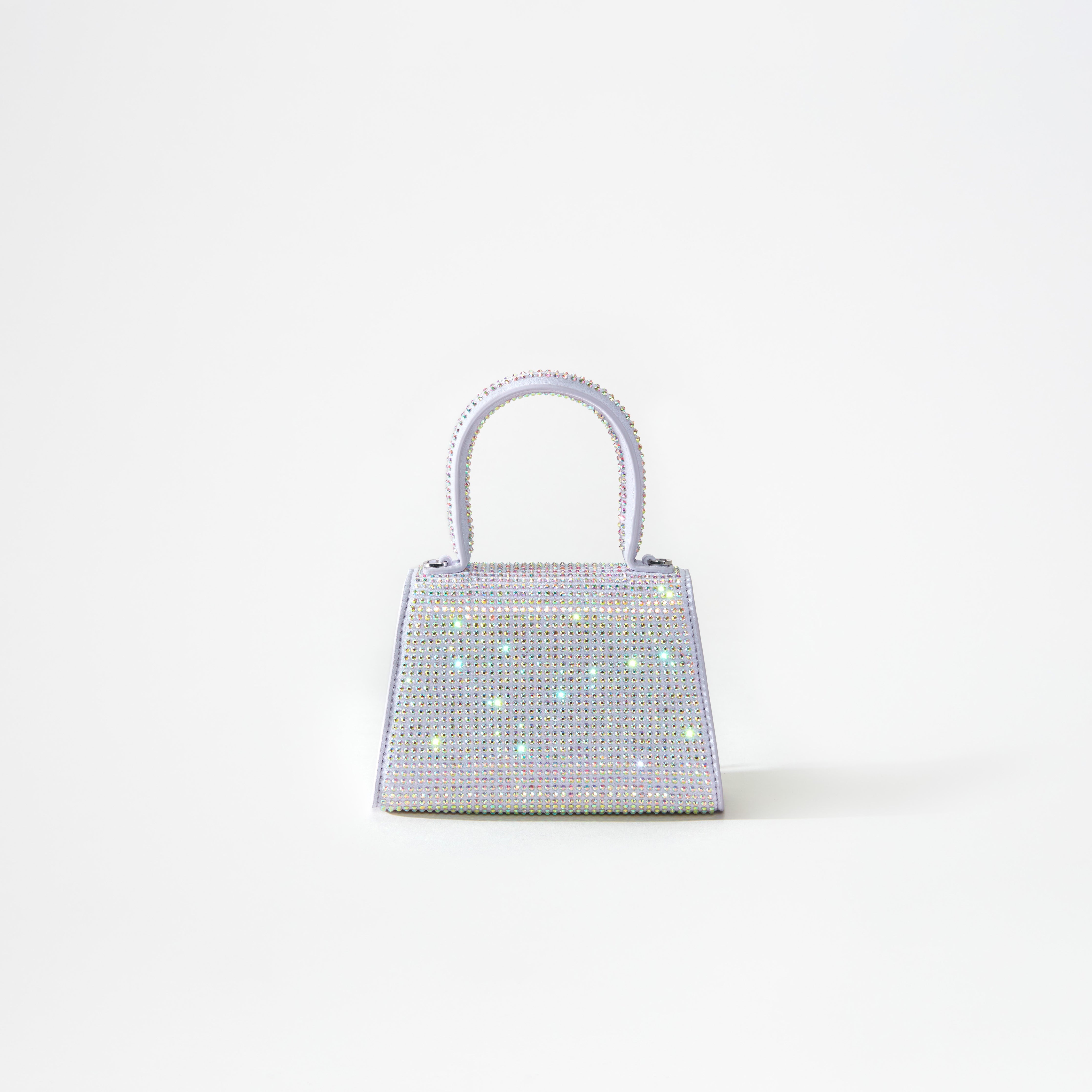 Purple Rhinestone Bow Micro Bag - 3