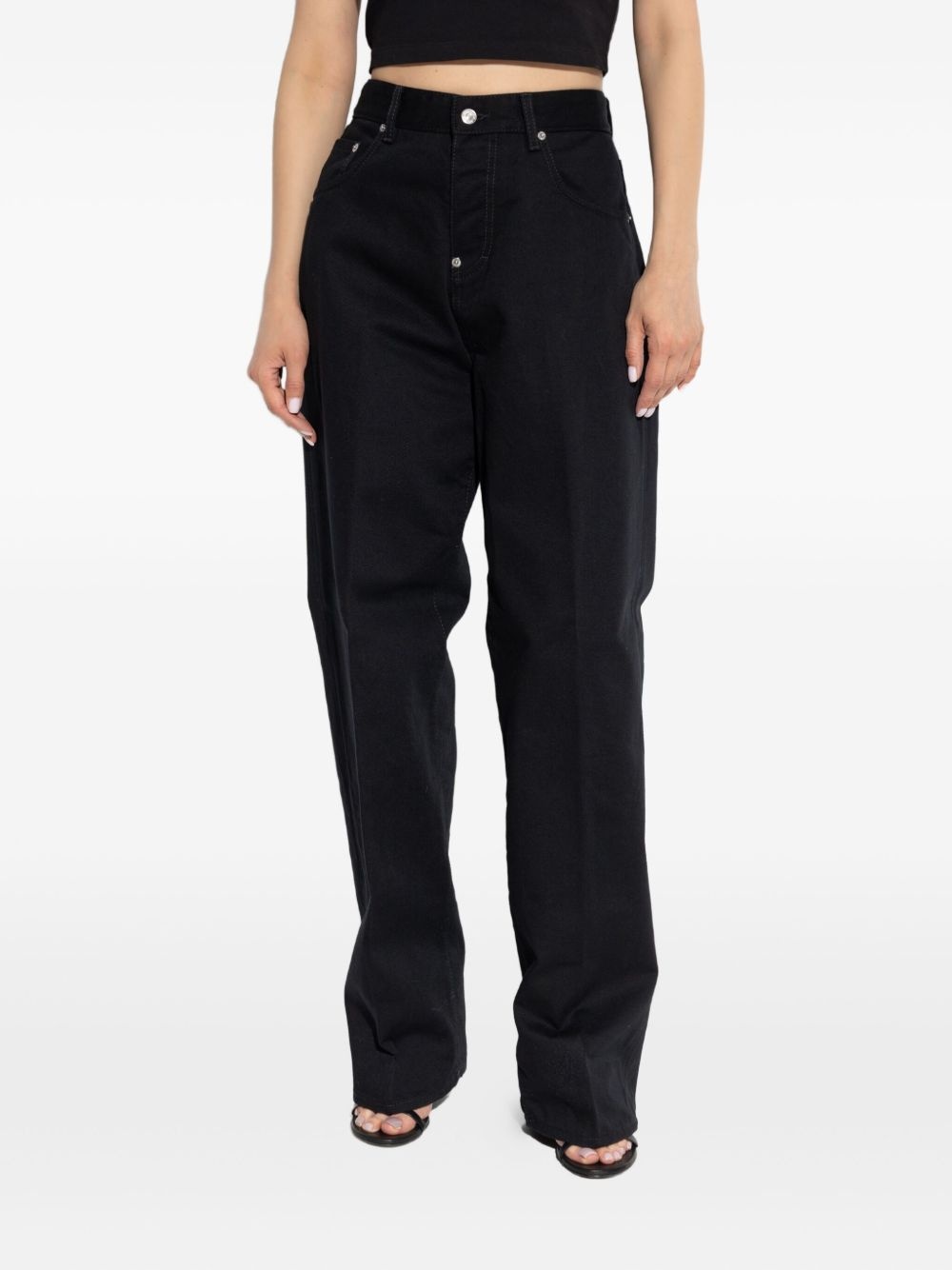 cotton straight-leg jeans - 3