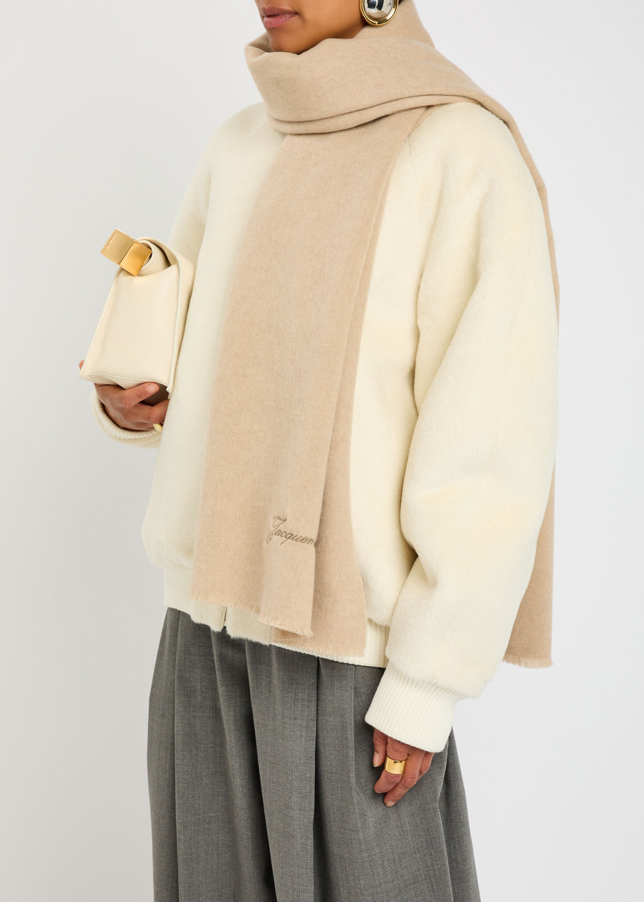 Jacquemus L Echarpe Tailleur Logo-embroidered Wool-blend Scarf - 2