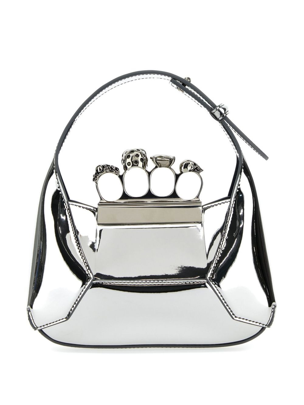 metallic Jewelled Hobo mini bag - 2
