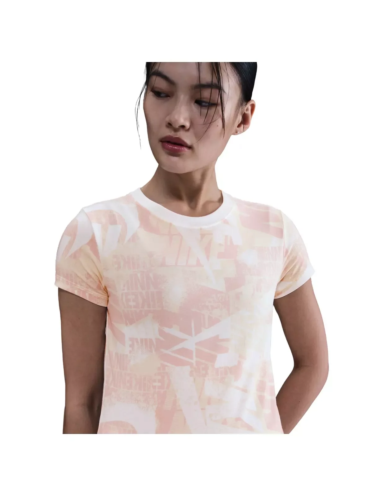 Women's Sportswear Short-Sleeve Street AOP T-Shirt -White - 1