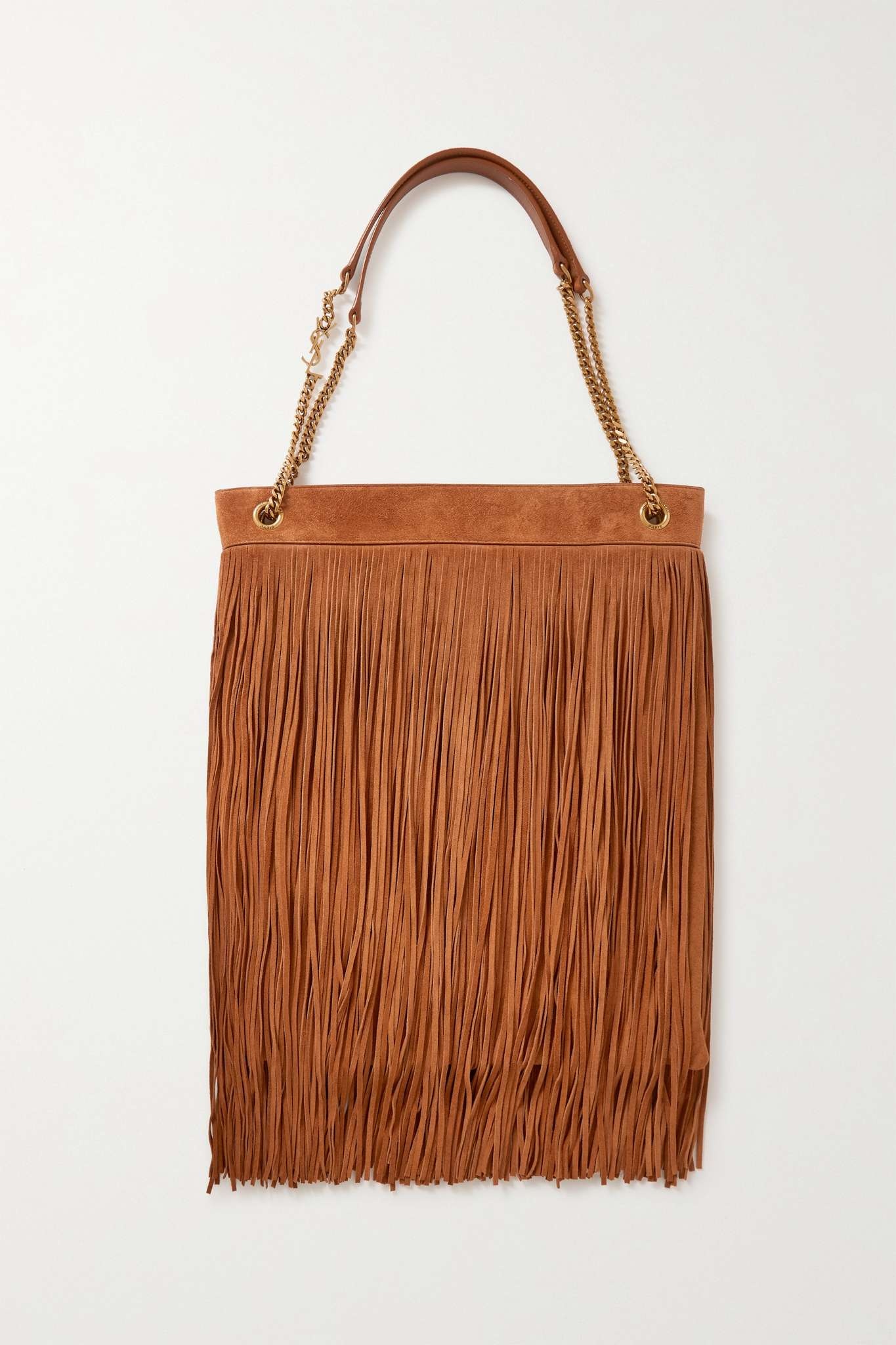 Grace medium fringed suede shoulder bag - 1