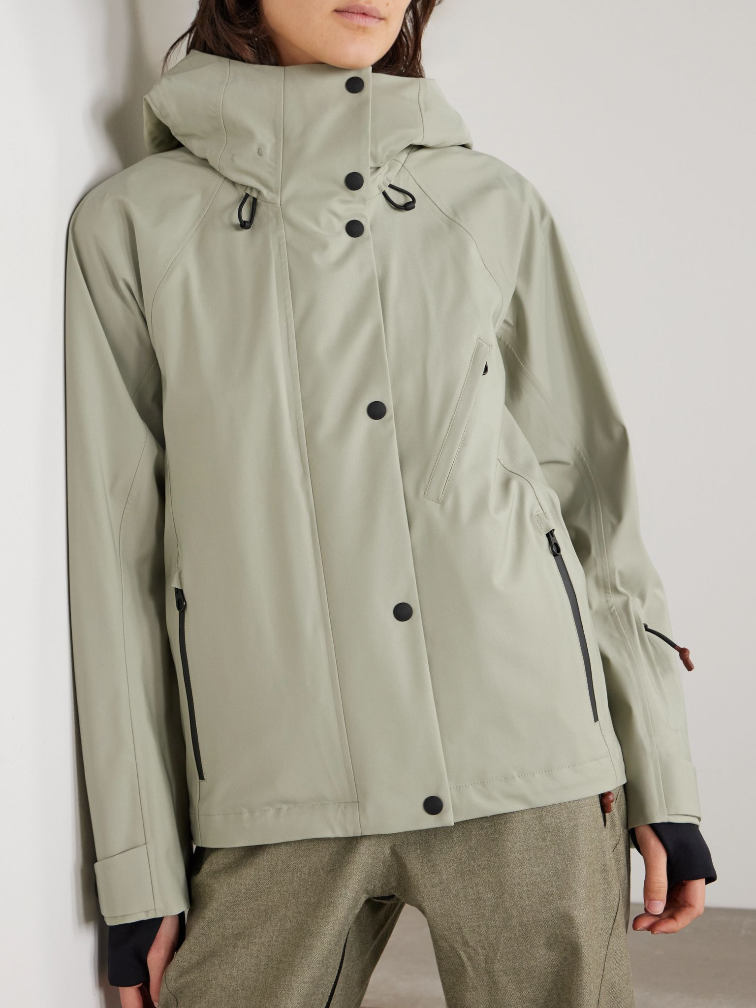 Bia hooded wool-blend jacket Green - 3