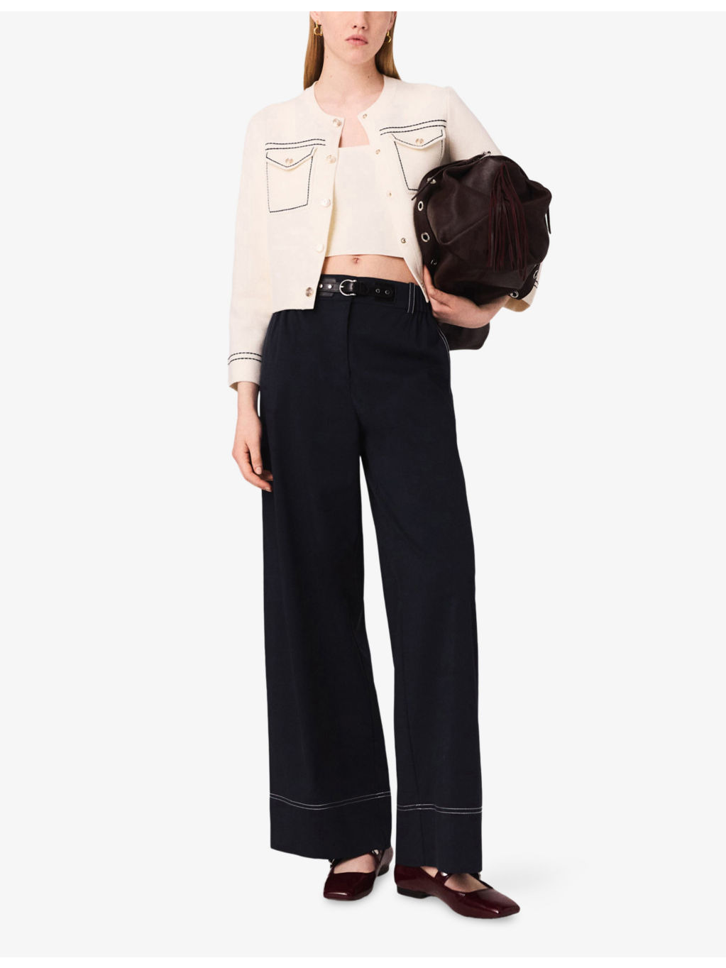 Topstitched Flap-Pocket Cotton-Blend Jacket - 2