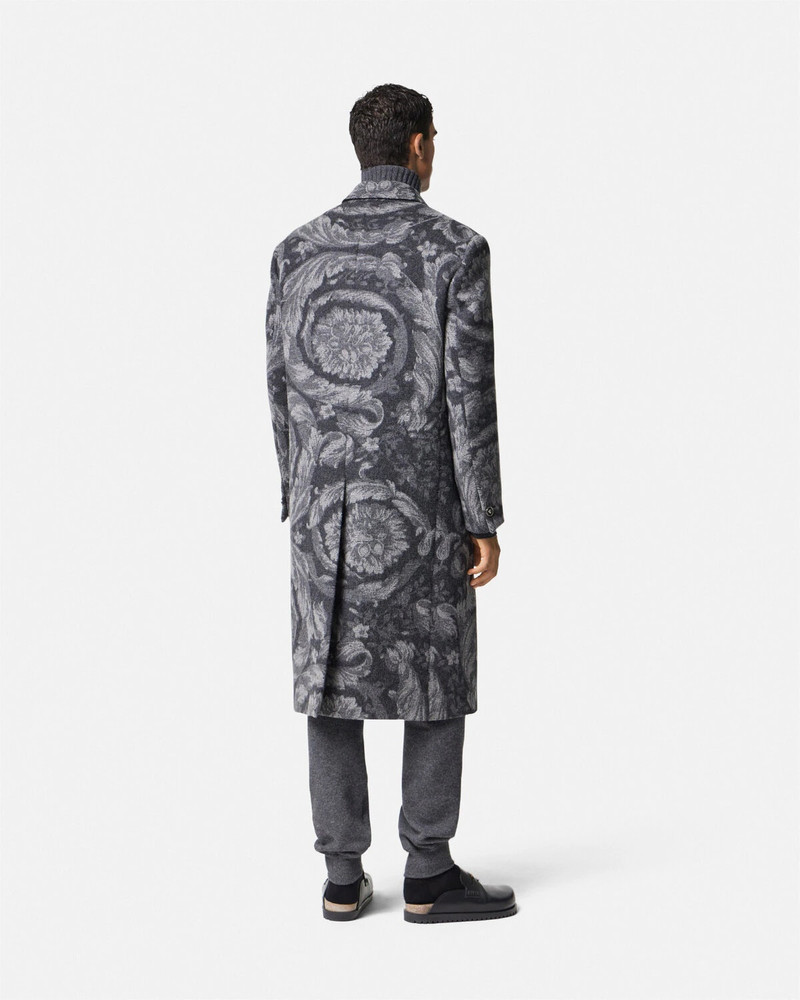 Barocco Cashmere-Blend Long Coat 5