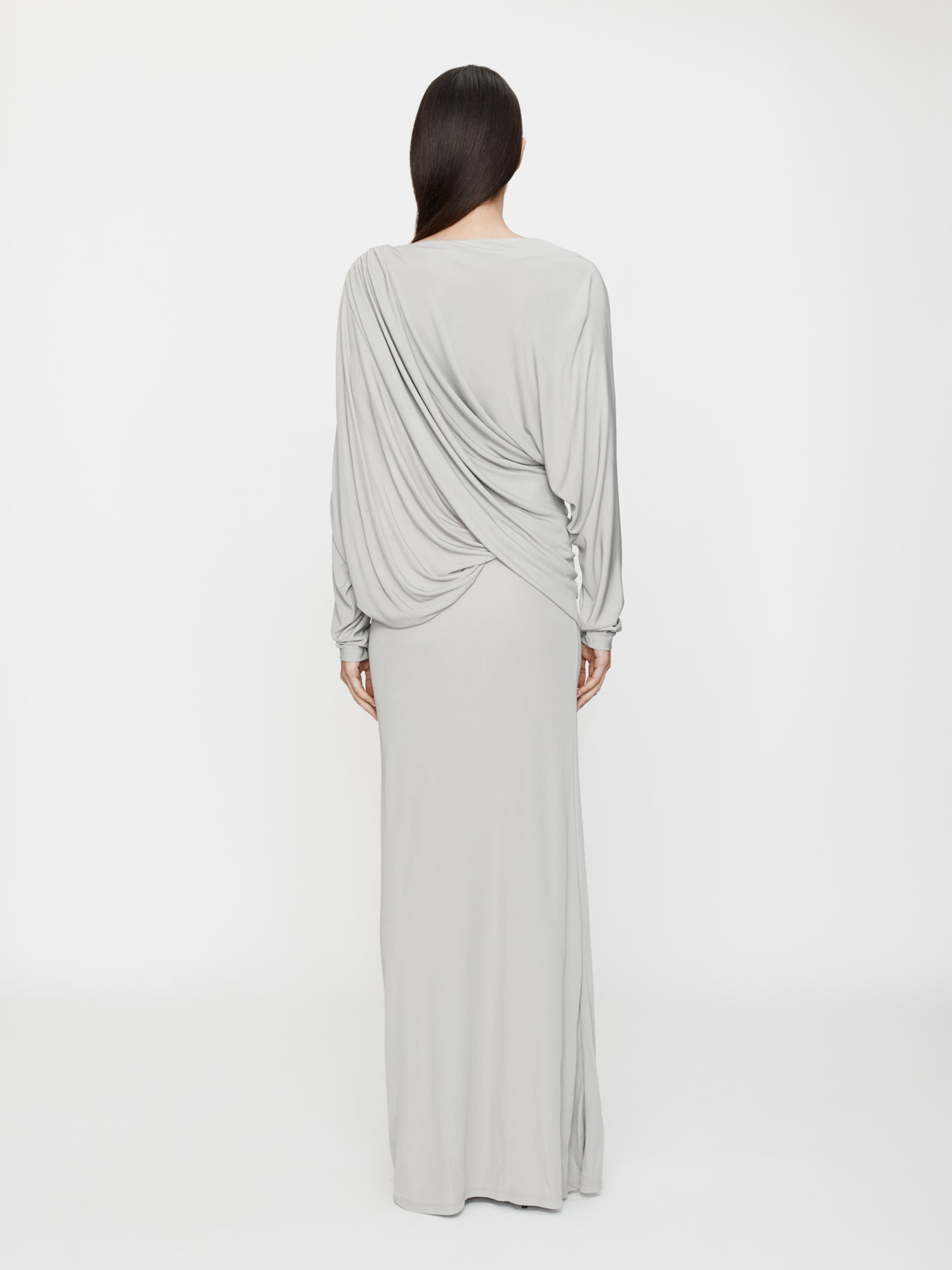 Encased Nature Resin Draped Jersey Dress - 4