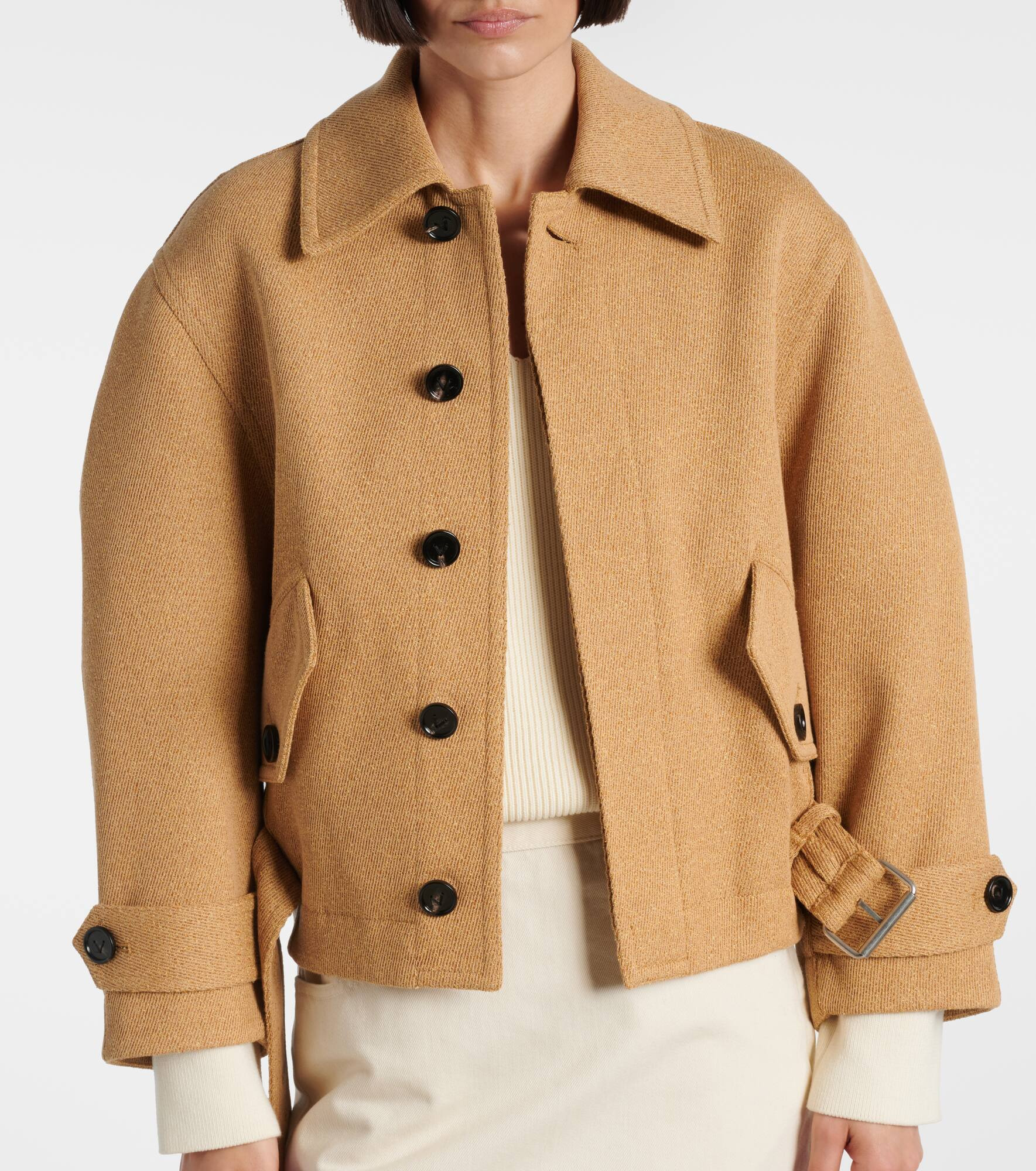 Cotton-blend frissé bomber jacket - 6