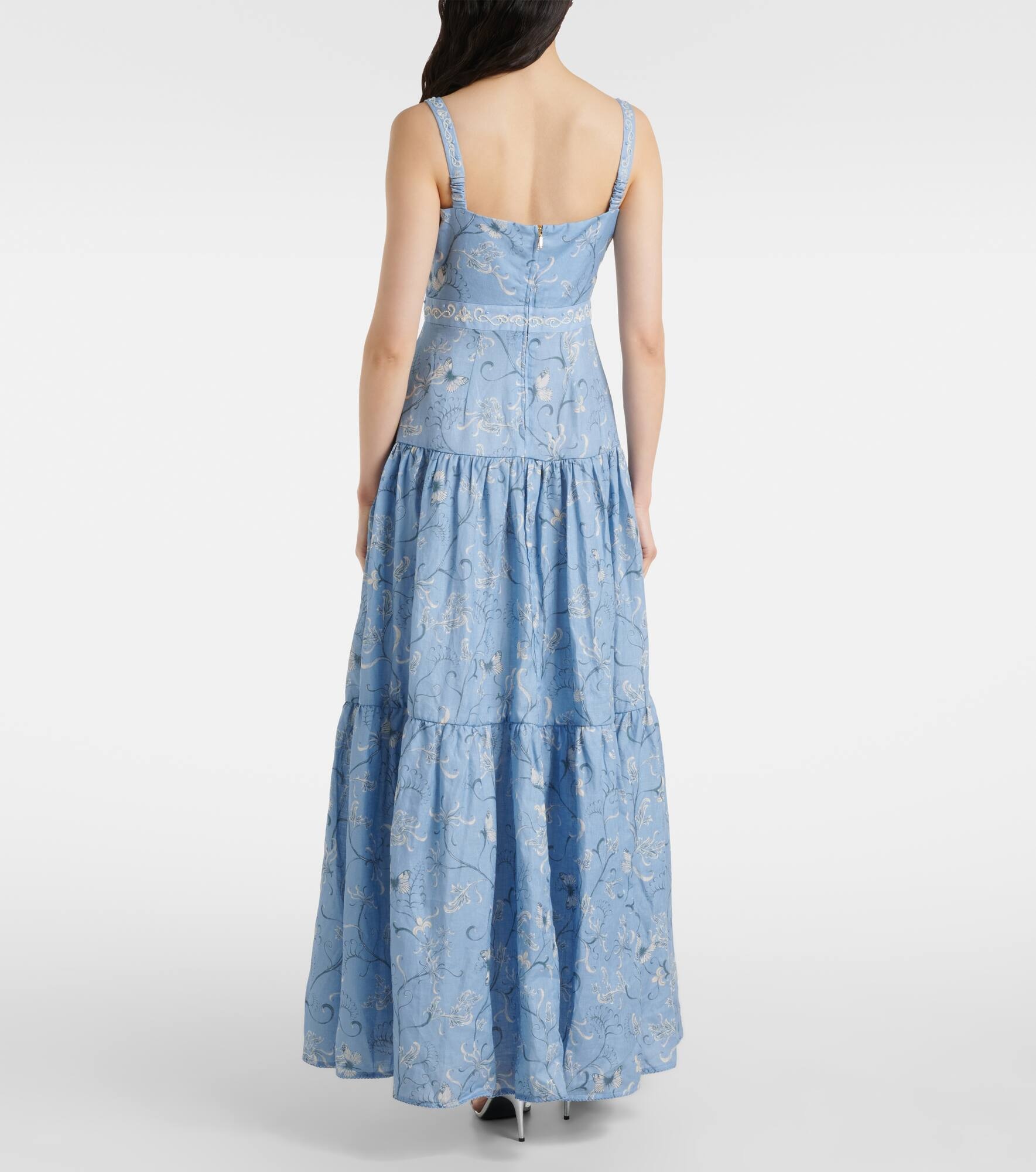 Lima Lymanopoda appliqué cotton maxi dress - 3