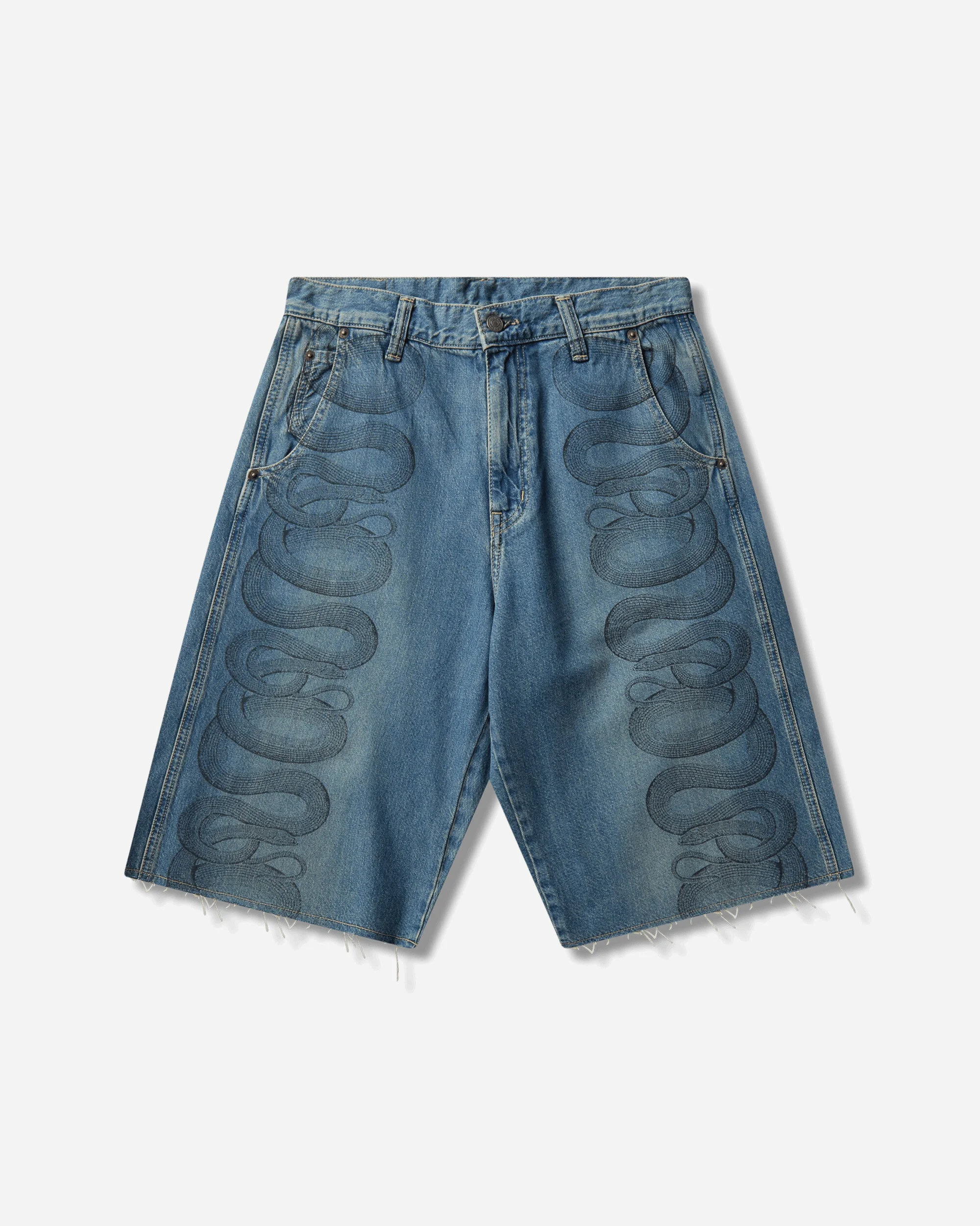 Men's Snake Loop Denim Shorts Indigo - 1