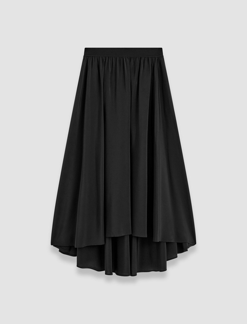 Violet Crepe de Soie Silk Skirt 1