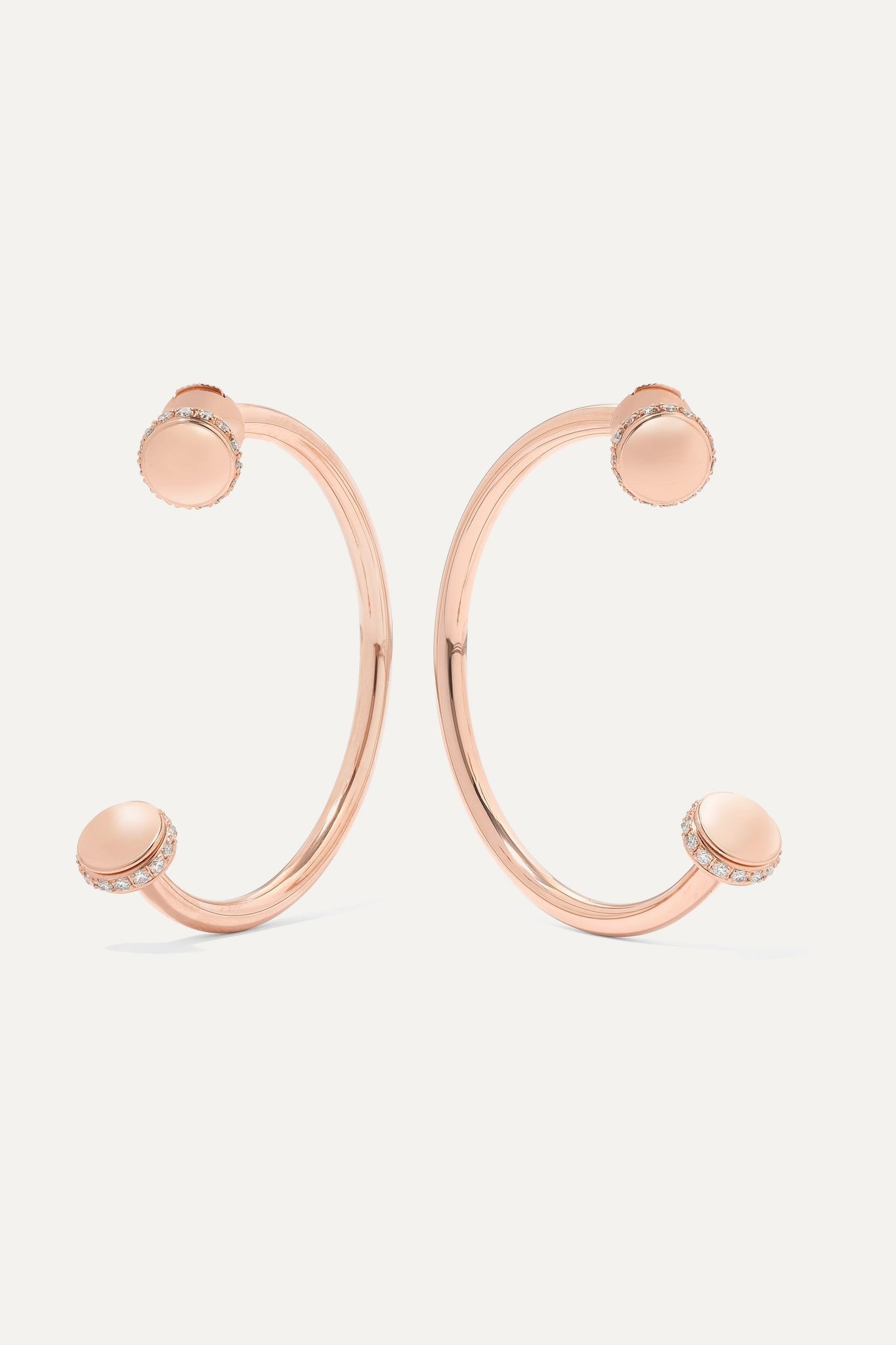 Possession 18-karat rose gold diamond earrings  - 1