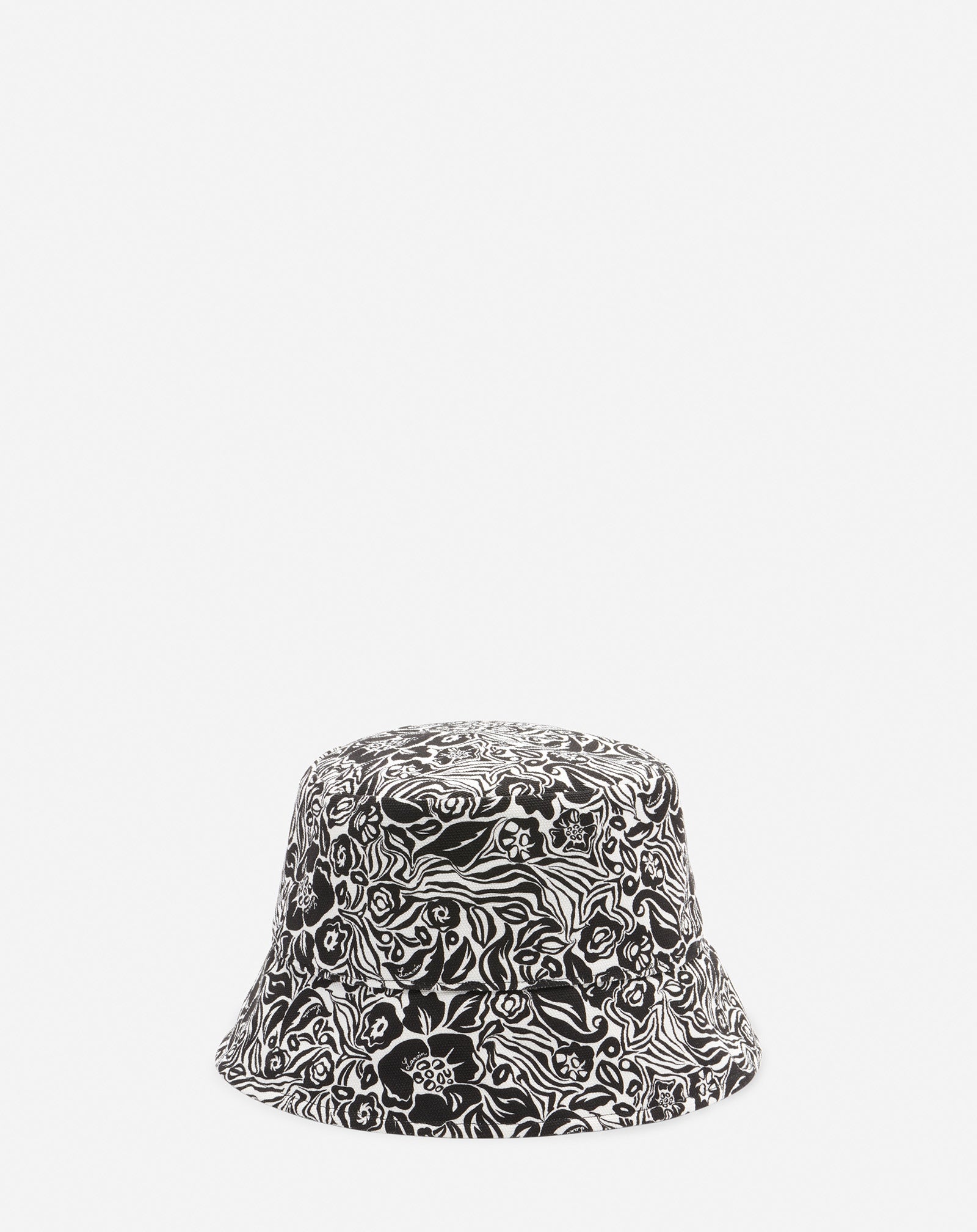 FLOWER TO ZEBRA PRINTED COTTON BUCKET HAT - 1