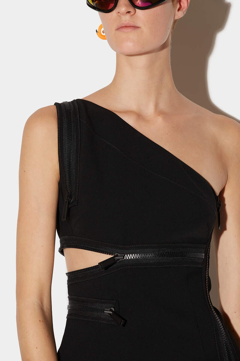 ZIP-DETAIL MINI DRESS 3