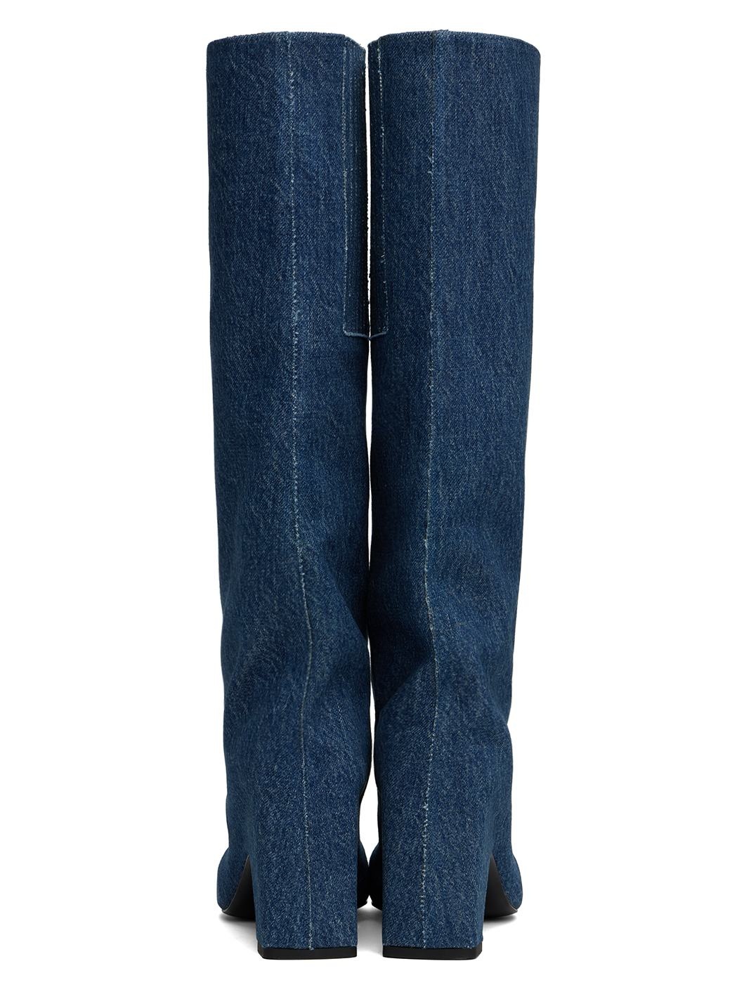 Blue Denim Bridge Tall Boots - 2
