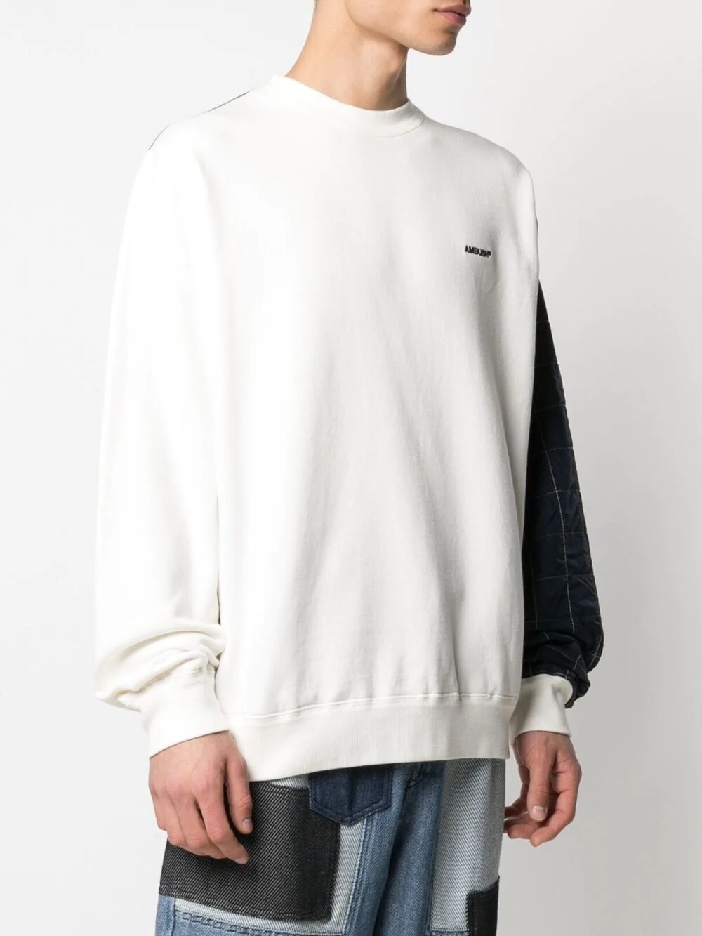 panelled cotton sweatshirt - 3