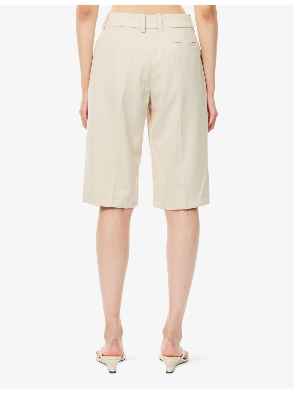 Bilbao Pleated Wool Bermuda Shorts - 4