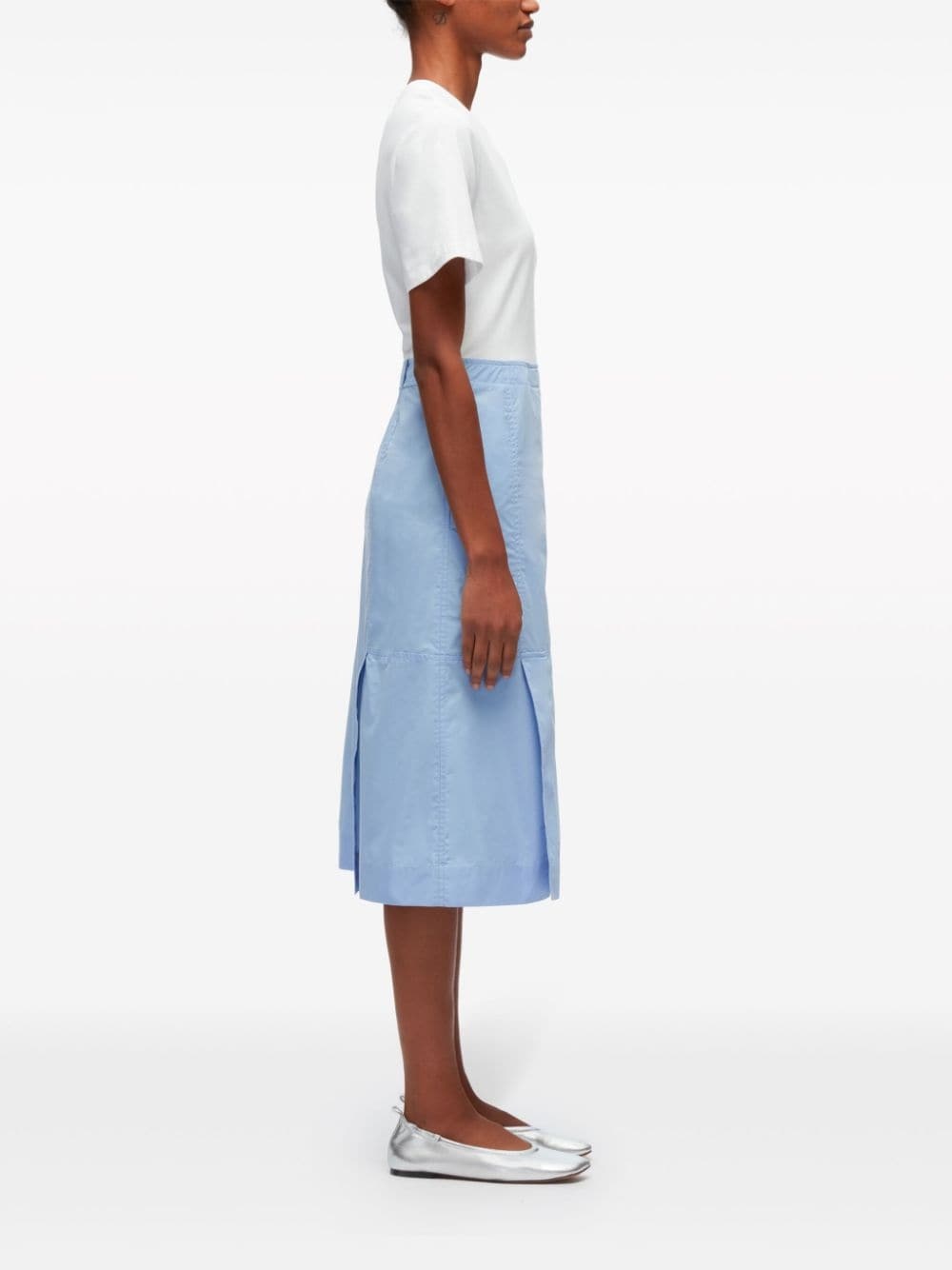 short-sleeve wrap midi skirt - 3