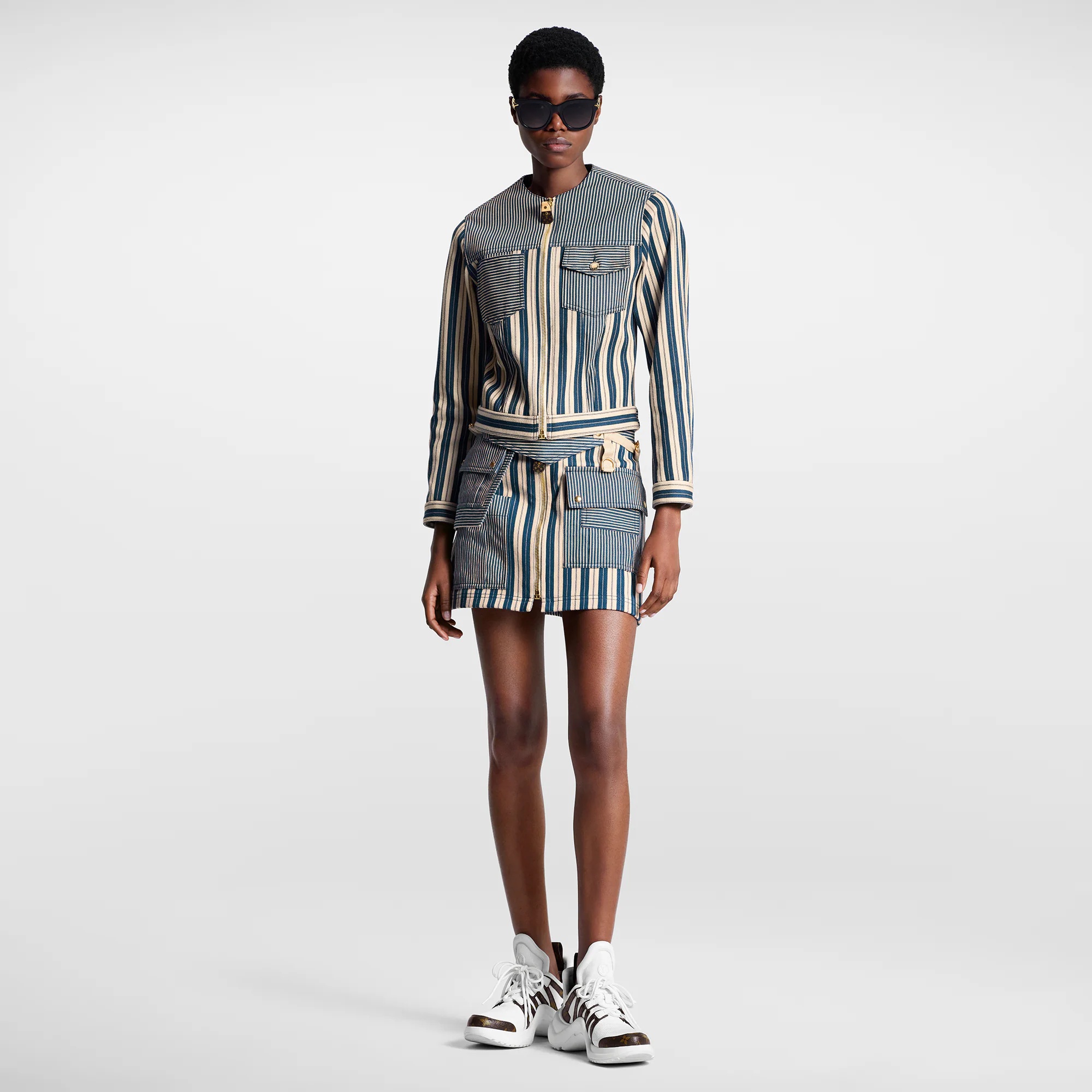Mixed Stripes Utility Jacket - 4