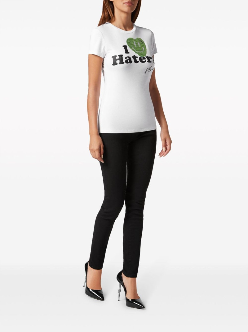 PHILIPP PLEIN slogan-print cotton T-shirt outlook