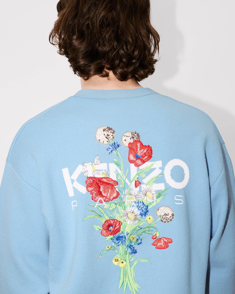 'KENZO Archive Bouquet' embroidered cardigan in cotton wool 7