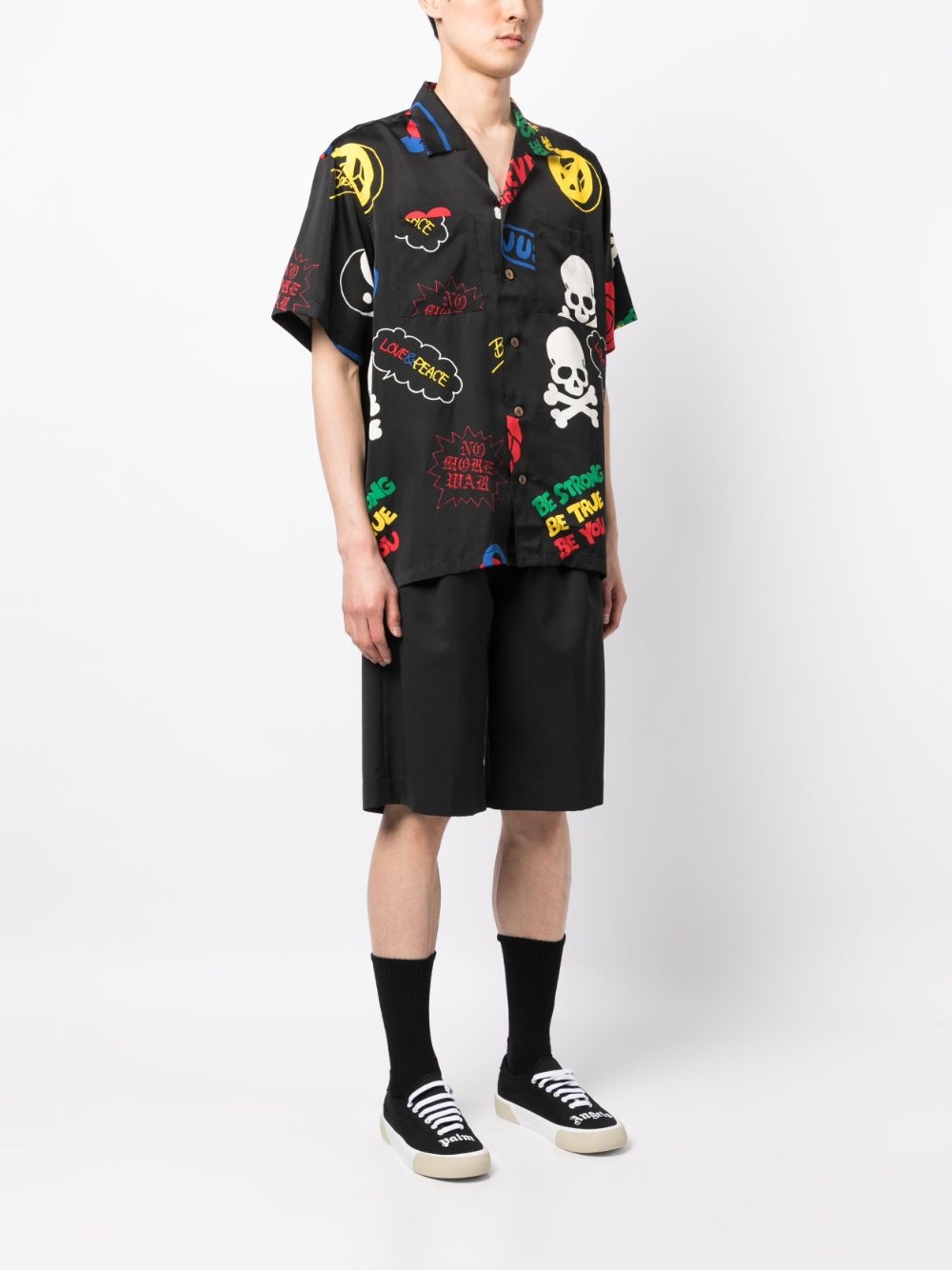 logo-print short-sleeve shirt - 3