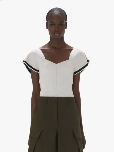 JW Anderson SHORT SLEEVE TOP WITH FRILL CUFF outlook