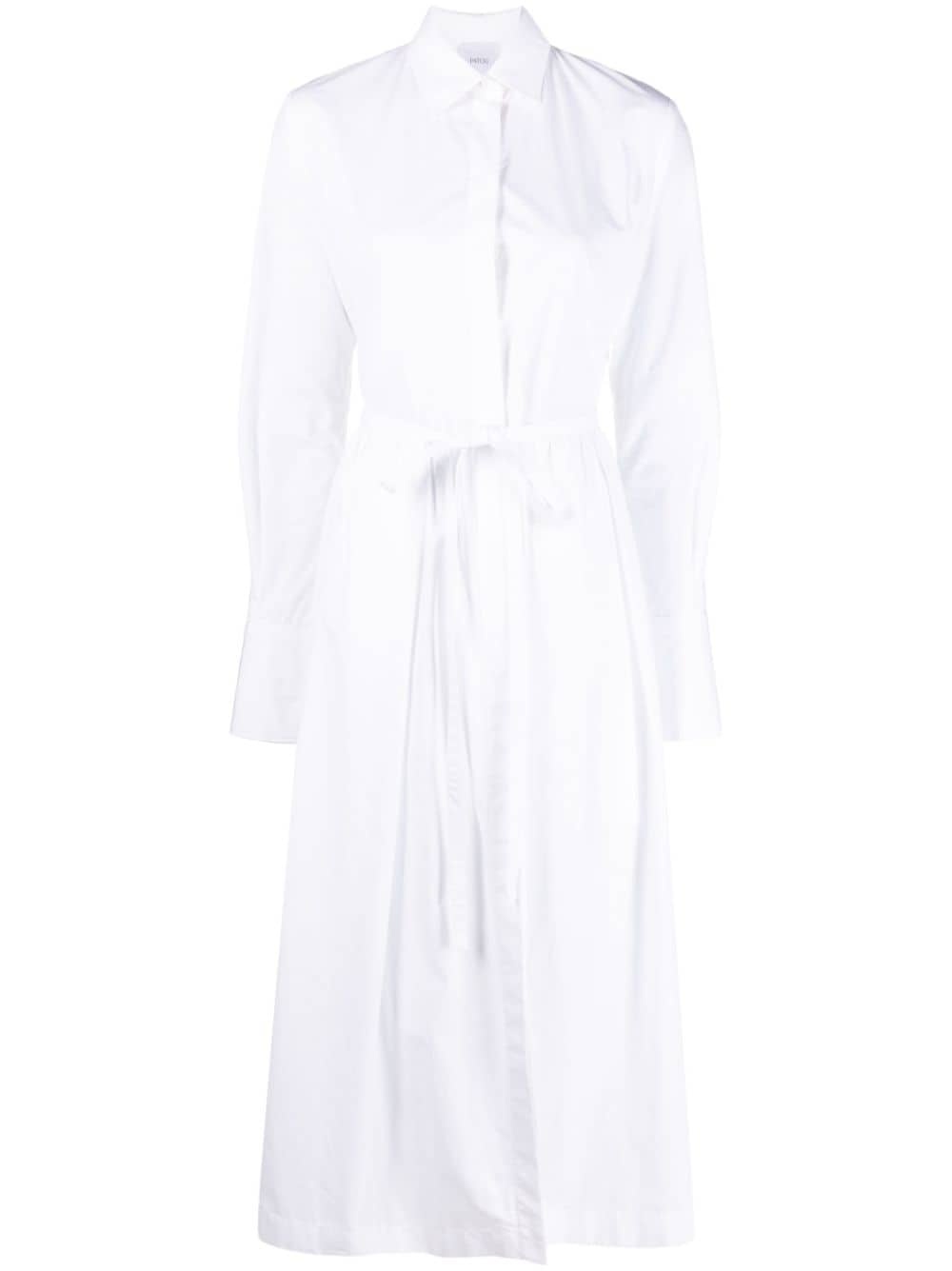 ワンピース PATOU COTTON SHIRT DRESS WITH LOGO EMBROIDERY PATOU embroidered logo shirt dress | REVERSIBLE