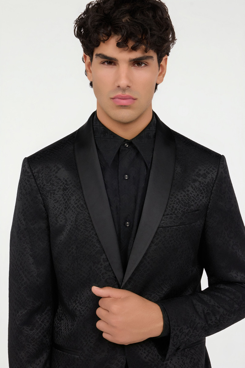 Black Jacket with Python Pattern 6