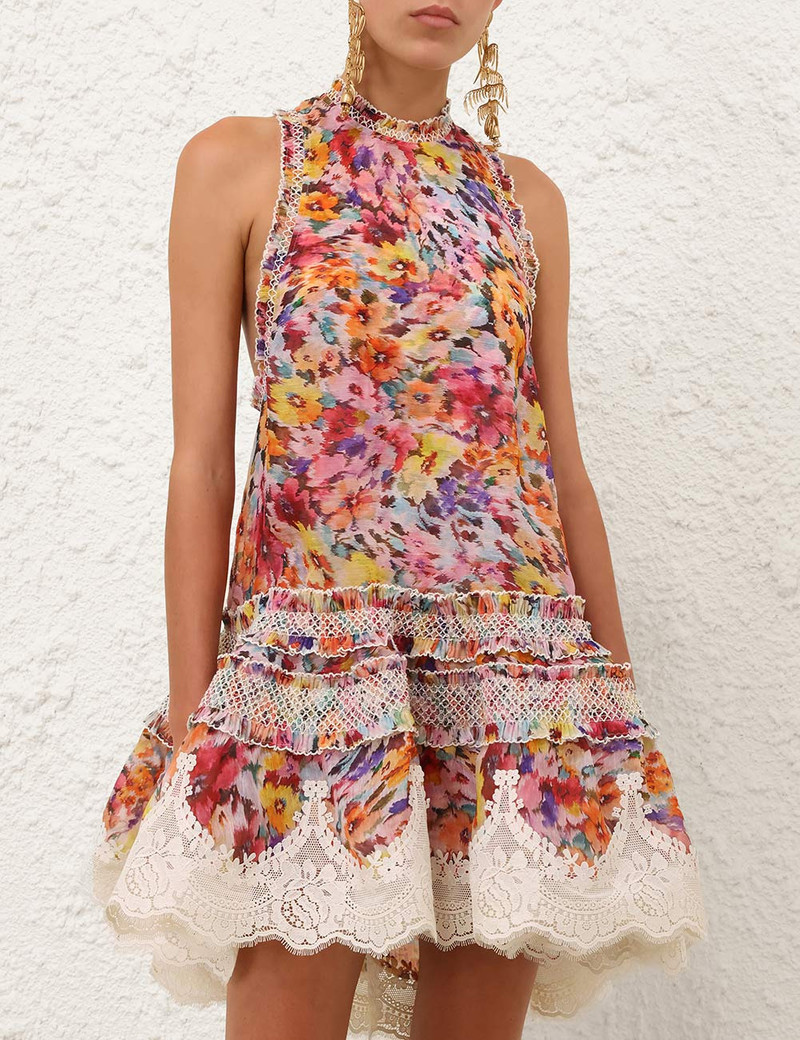 Zimmermann LUNA SHIRRED LANTERN DRESS outlook