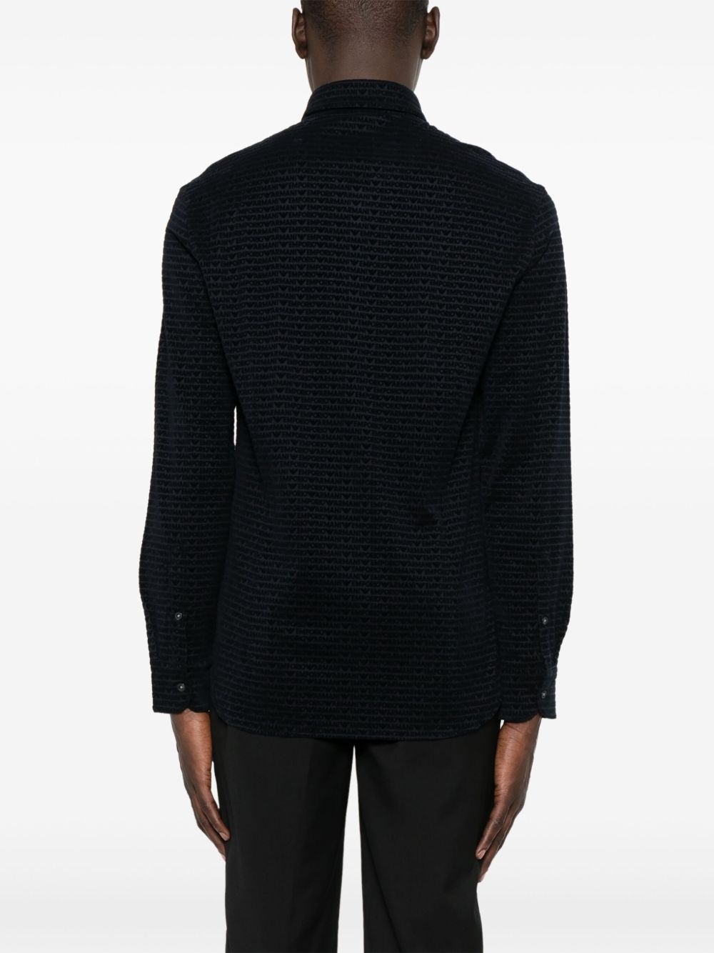 flocked-logo shirt - 4