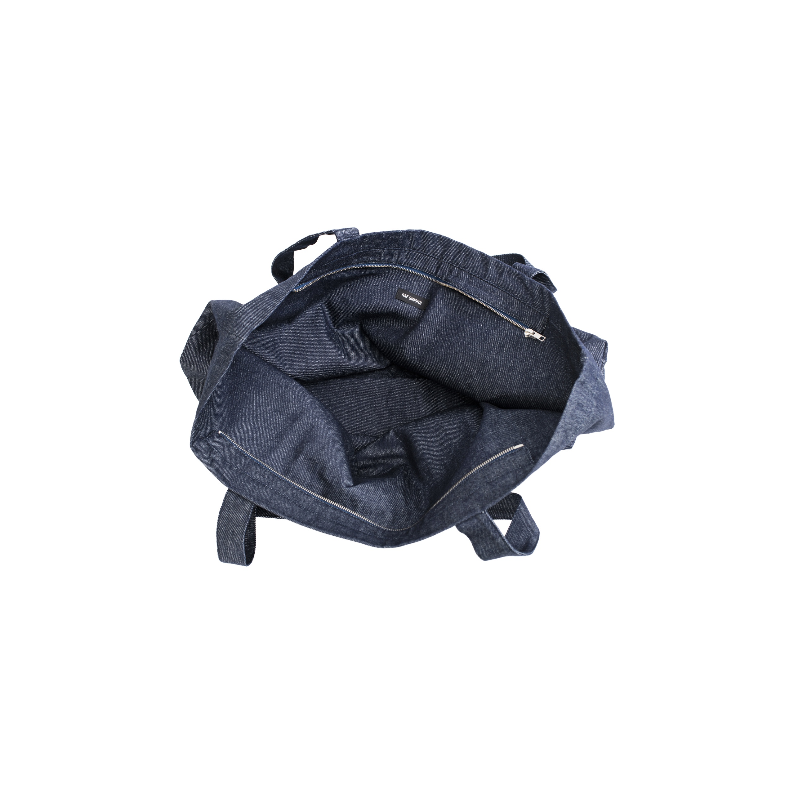 NAVY BLUE DENIM TOTE BAG - 4