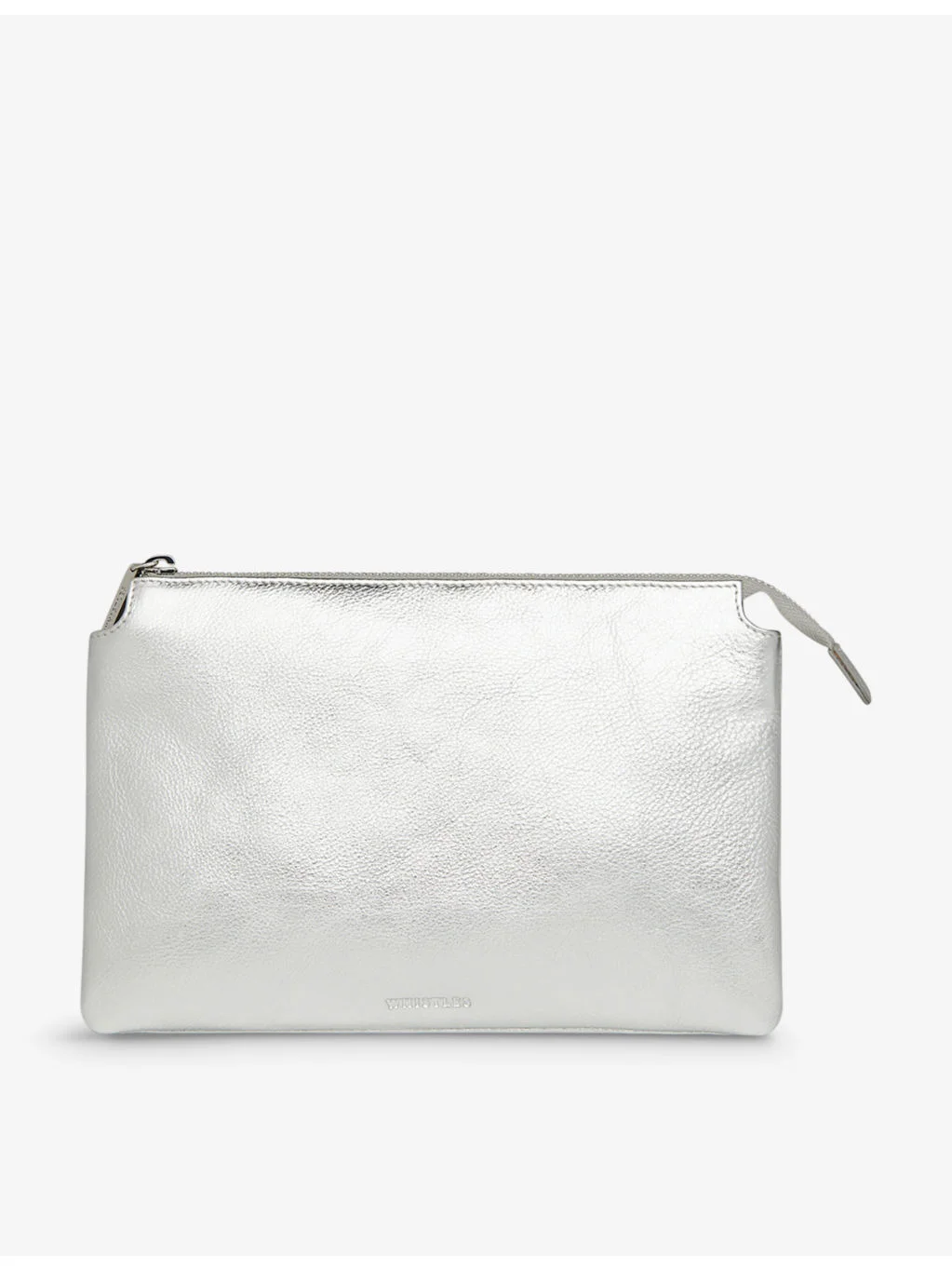 Elita metallic leather clutch bag - 1