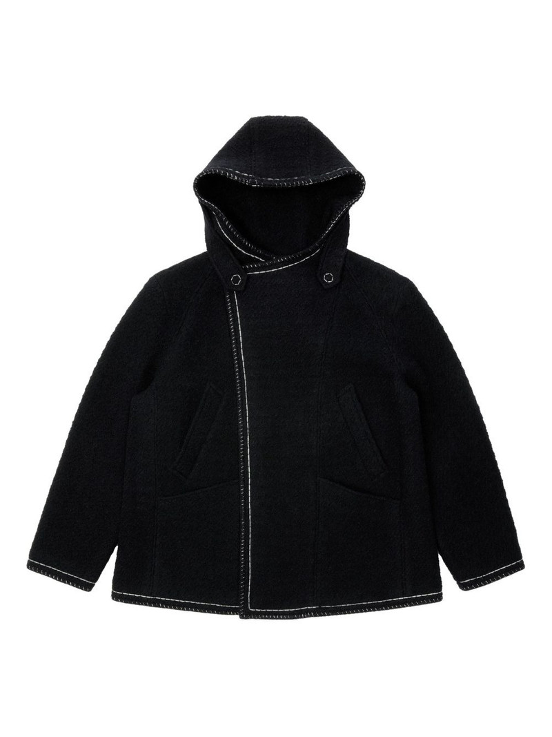 hooded-neck long-sleeve coat 1