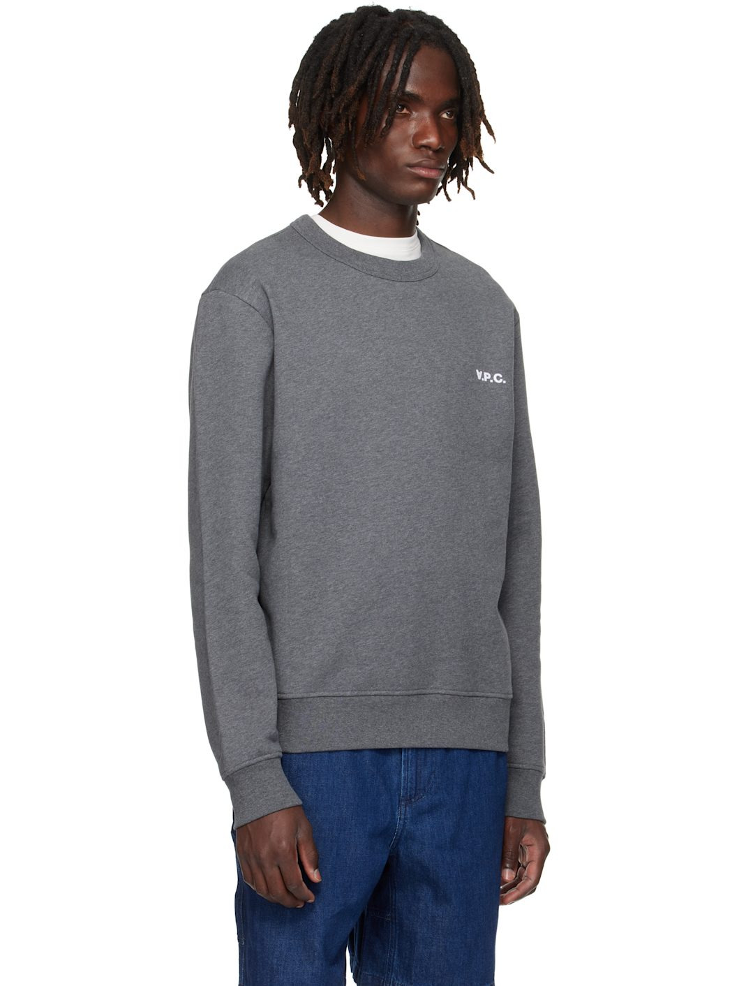 Gray Boxy Petit 'VPC' Sweatshirt - 2