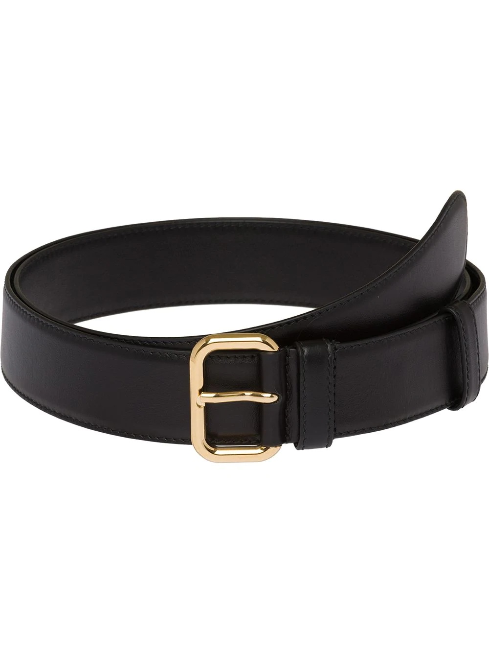 adjustable buckle leather belt - 1