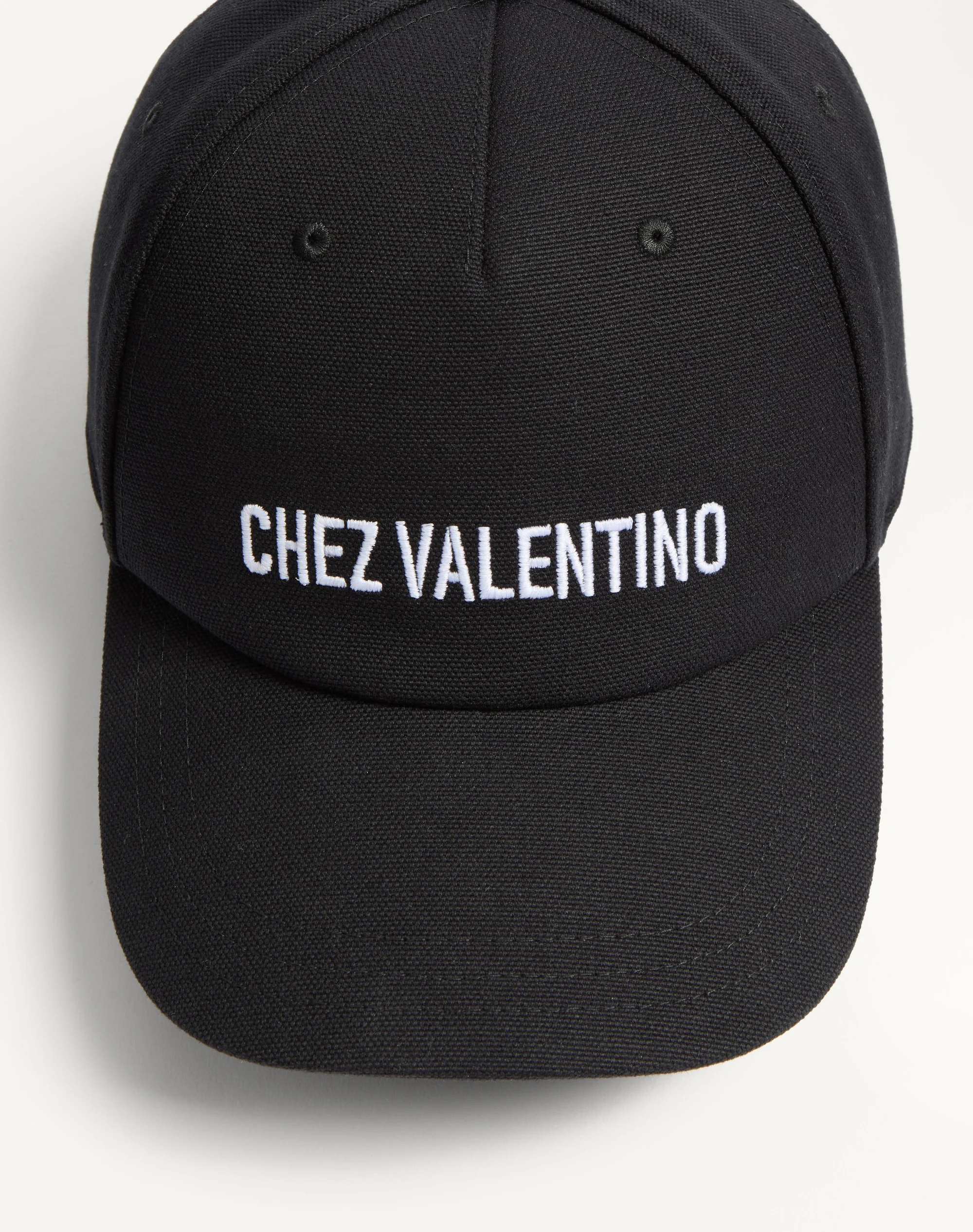 Valentino CHEZ VALENTINO COTTON BASEBALL CAP WITH EMBROIDERY