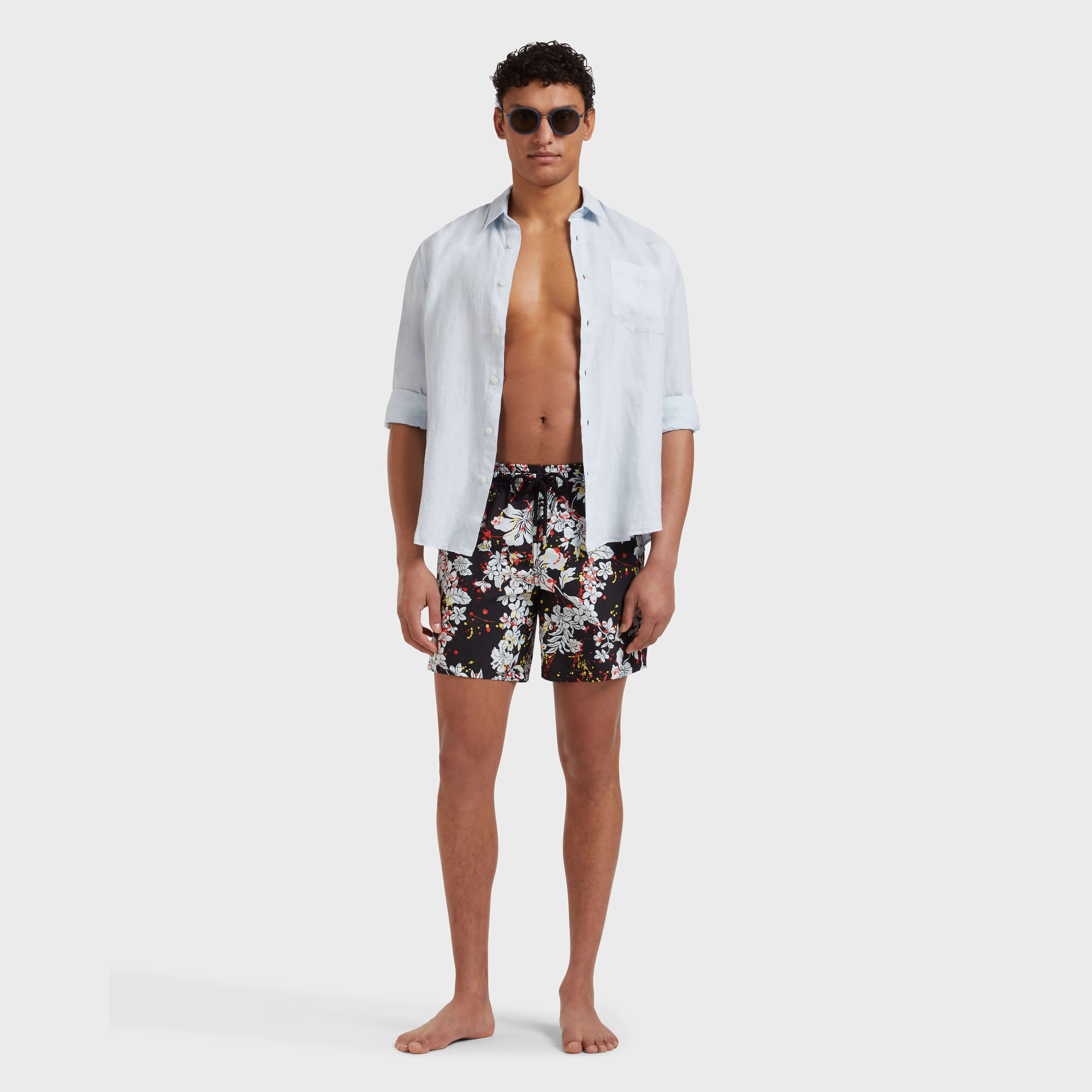 Men Swim Trunks Flower Splash - VBQ x Palm Angels - 5