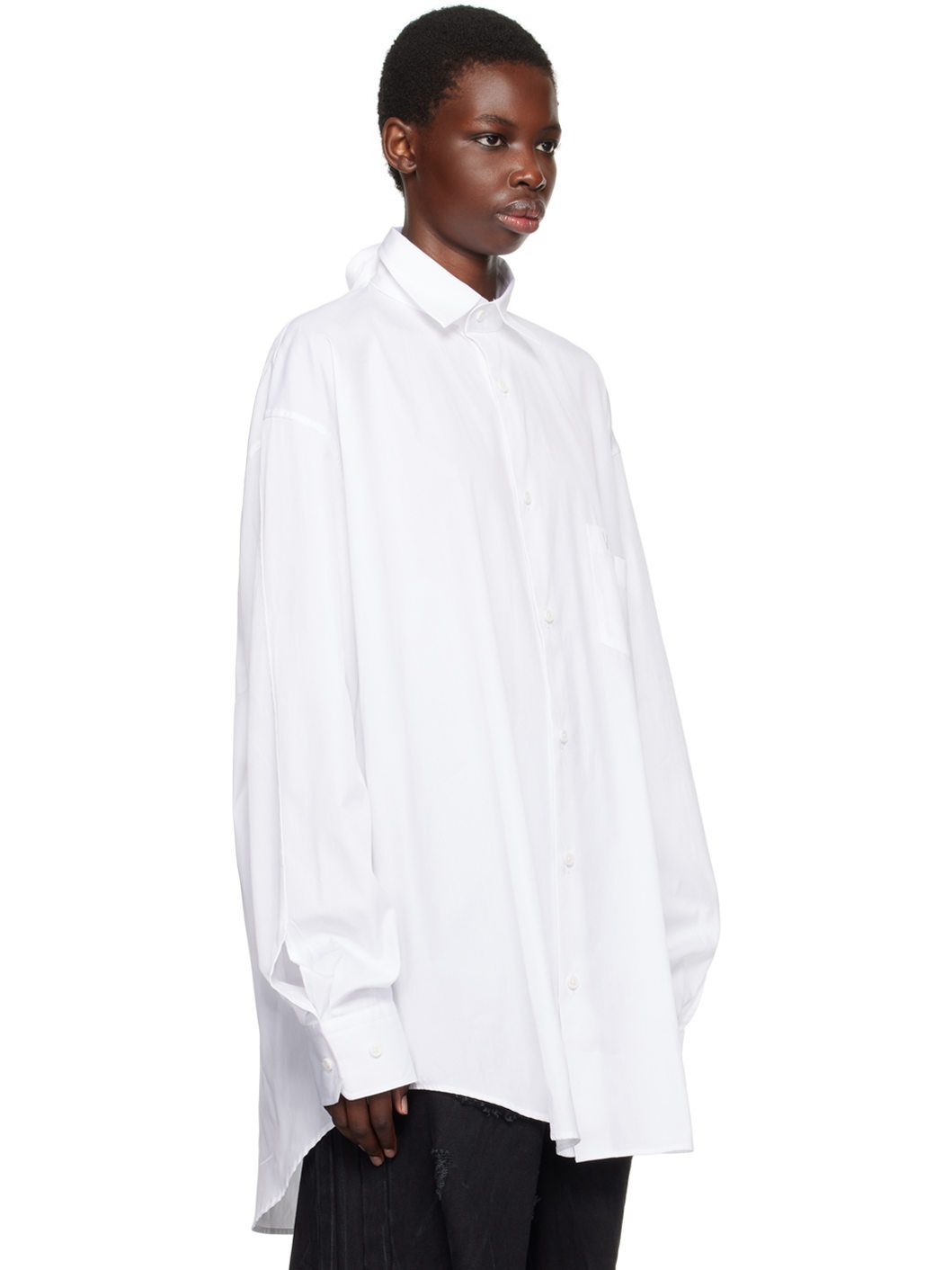 White Front-Back Classic Shirt - 2