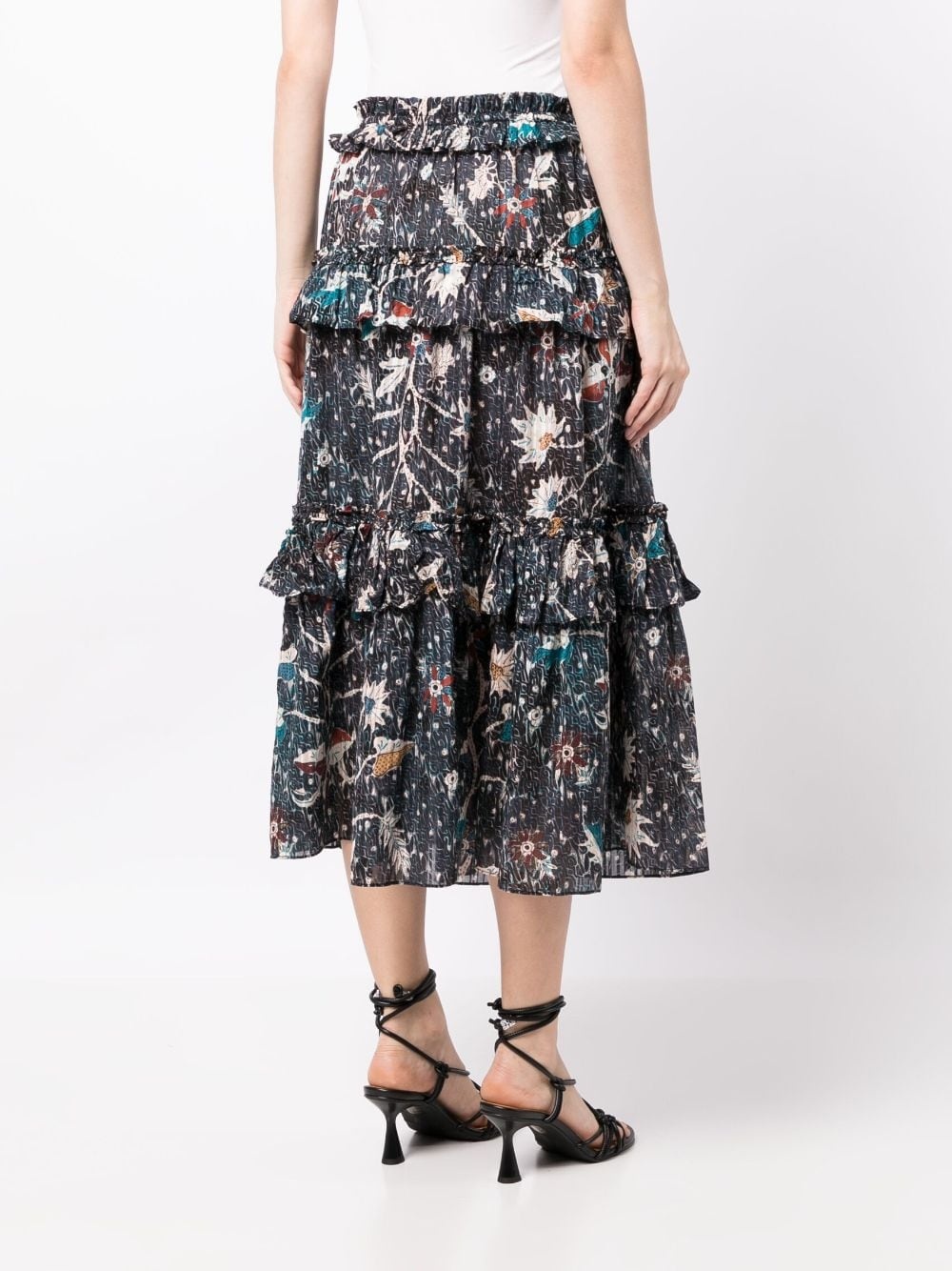 Josette graphic-print midi skirt - 4