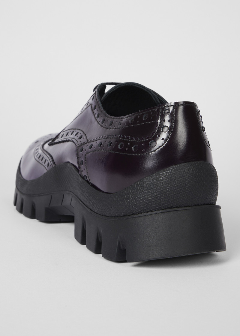 Purple Leather 'Archie' Brogues 5