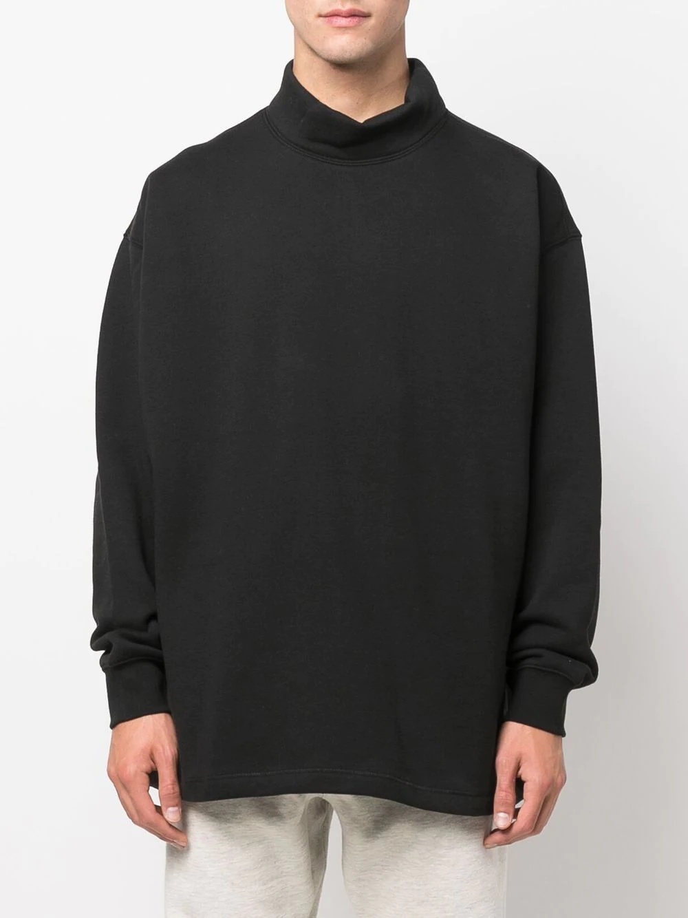 funnel-neck sweatshirt - 3