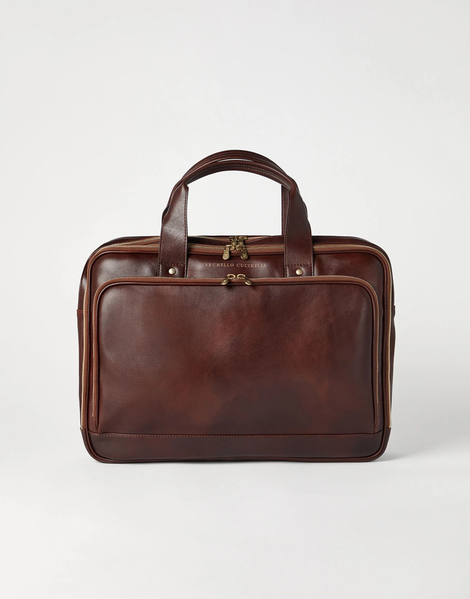 Calfskin briefcase with zipper - 1